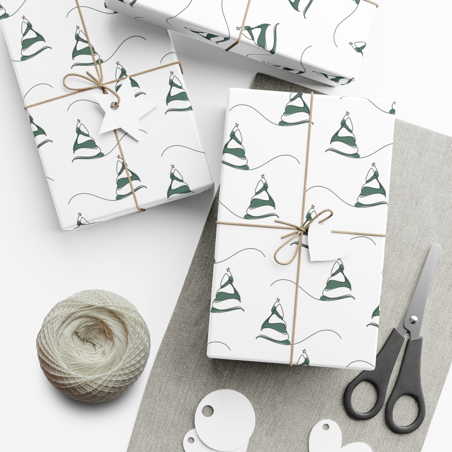 Gift Wrap Papers - Snow Hill Trees