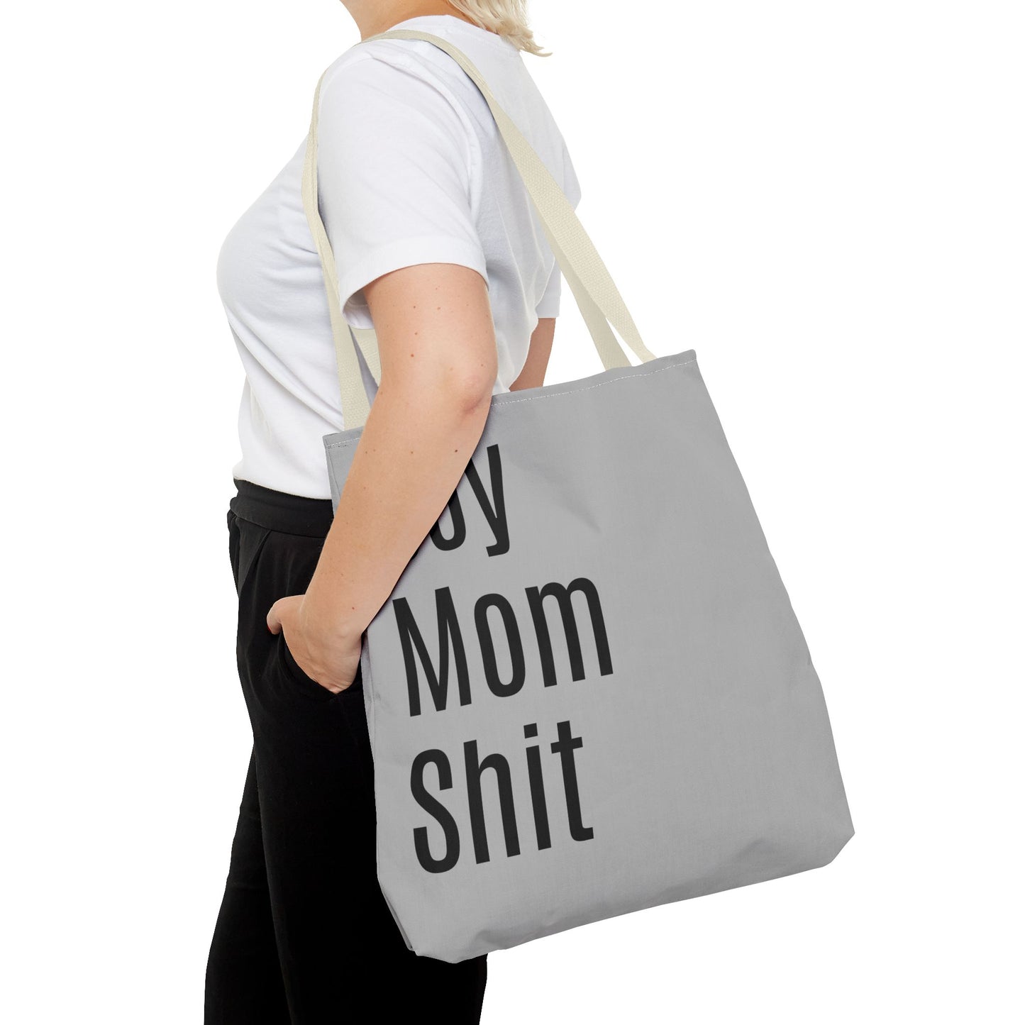 Boy Mom Shit Versatile Tote Bag (AOP) - Lt Gray