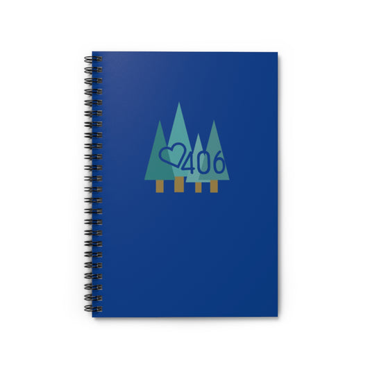 ITS406 Design Stationary Spiral Notebook - Ruled Line - Blue Pines 406