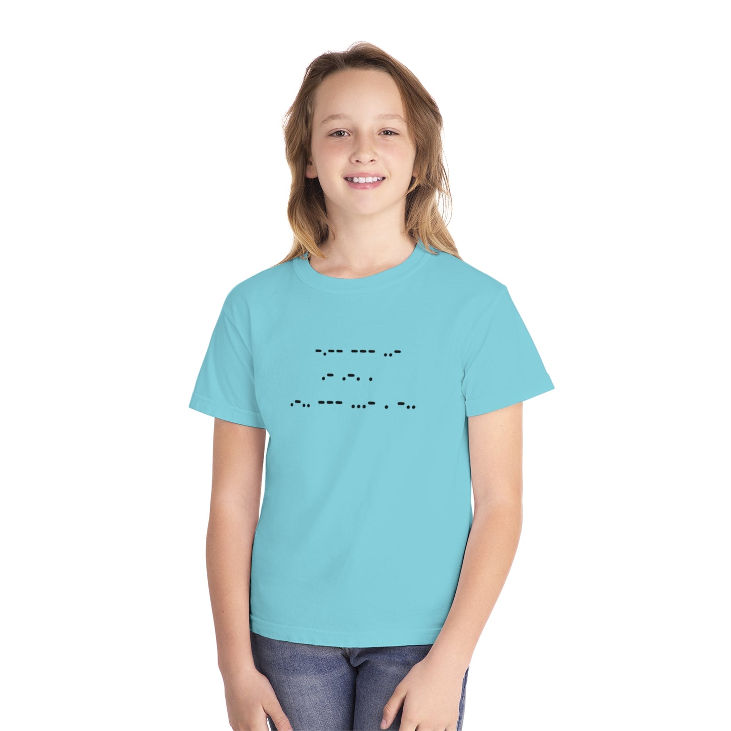 Youth Midweight Tee - "You Are Loved" in Morse Code