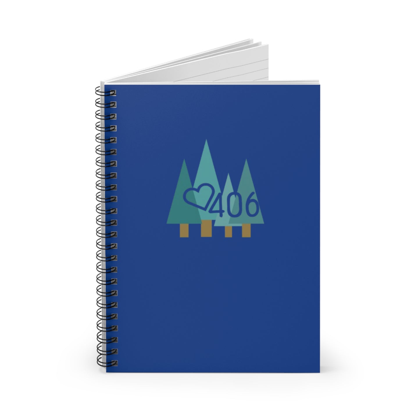 ITS406 Design Stationary Spiral Notebook - Ruled Line - Blue Pines 406