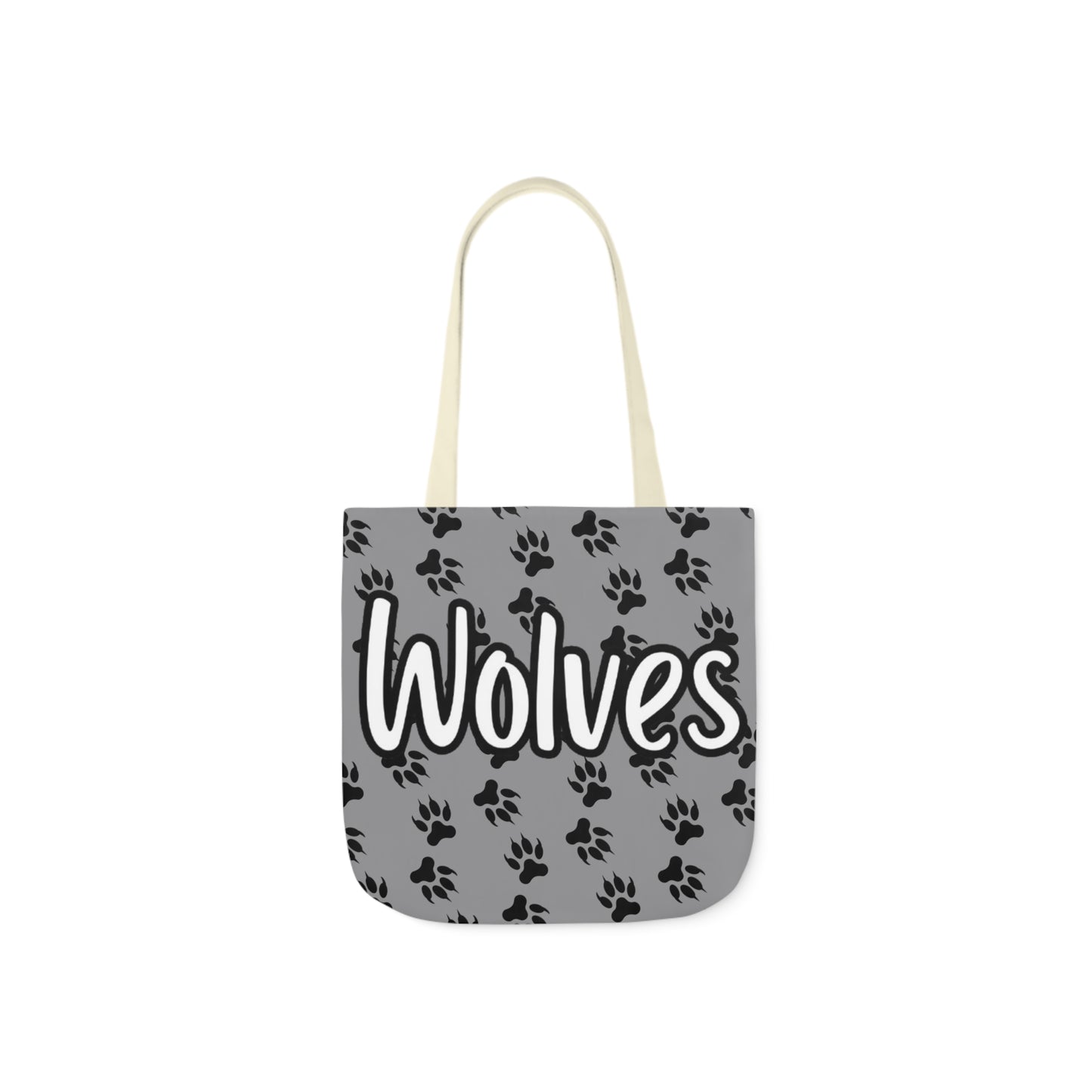 Sports Team Gray Canvas Tote Bag, 5-Color Straps - Wolves