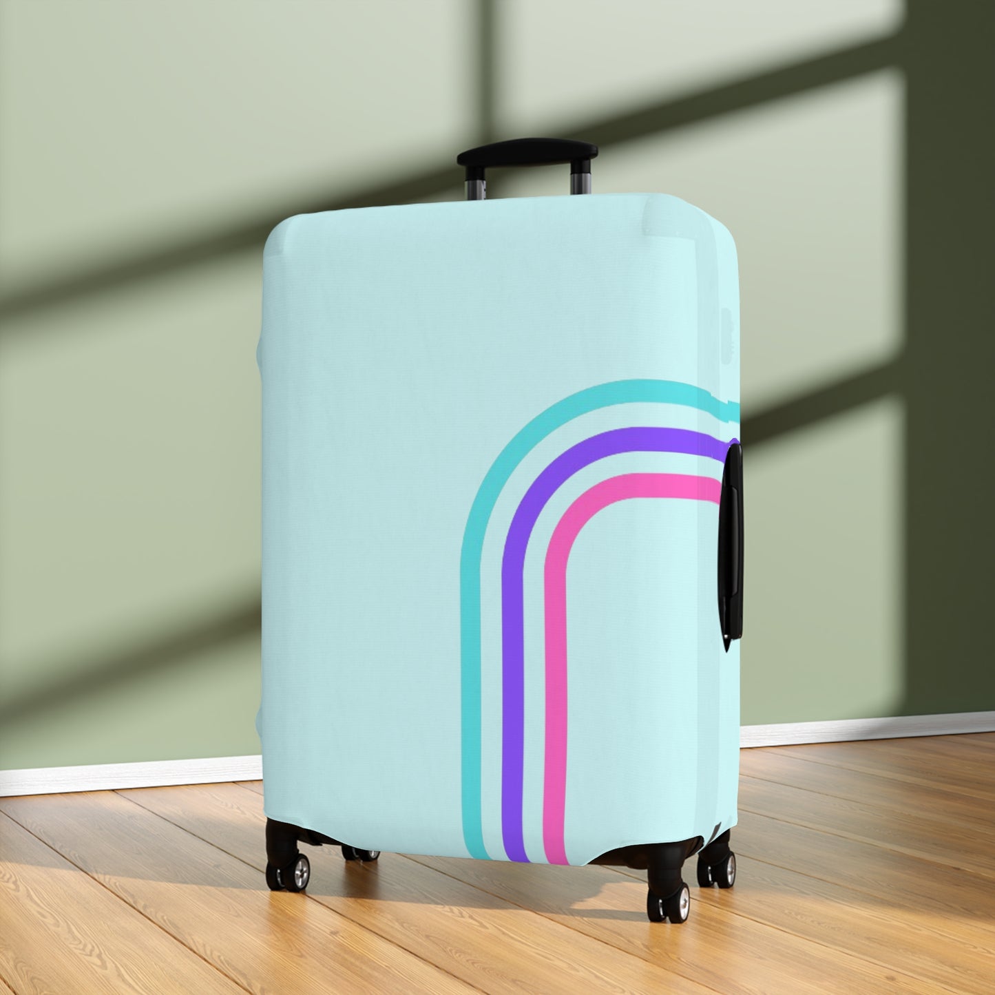 90's Inspired Luggage Cover - Mint Multicolor