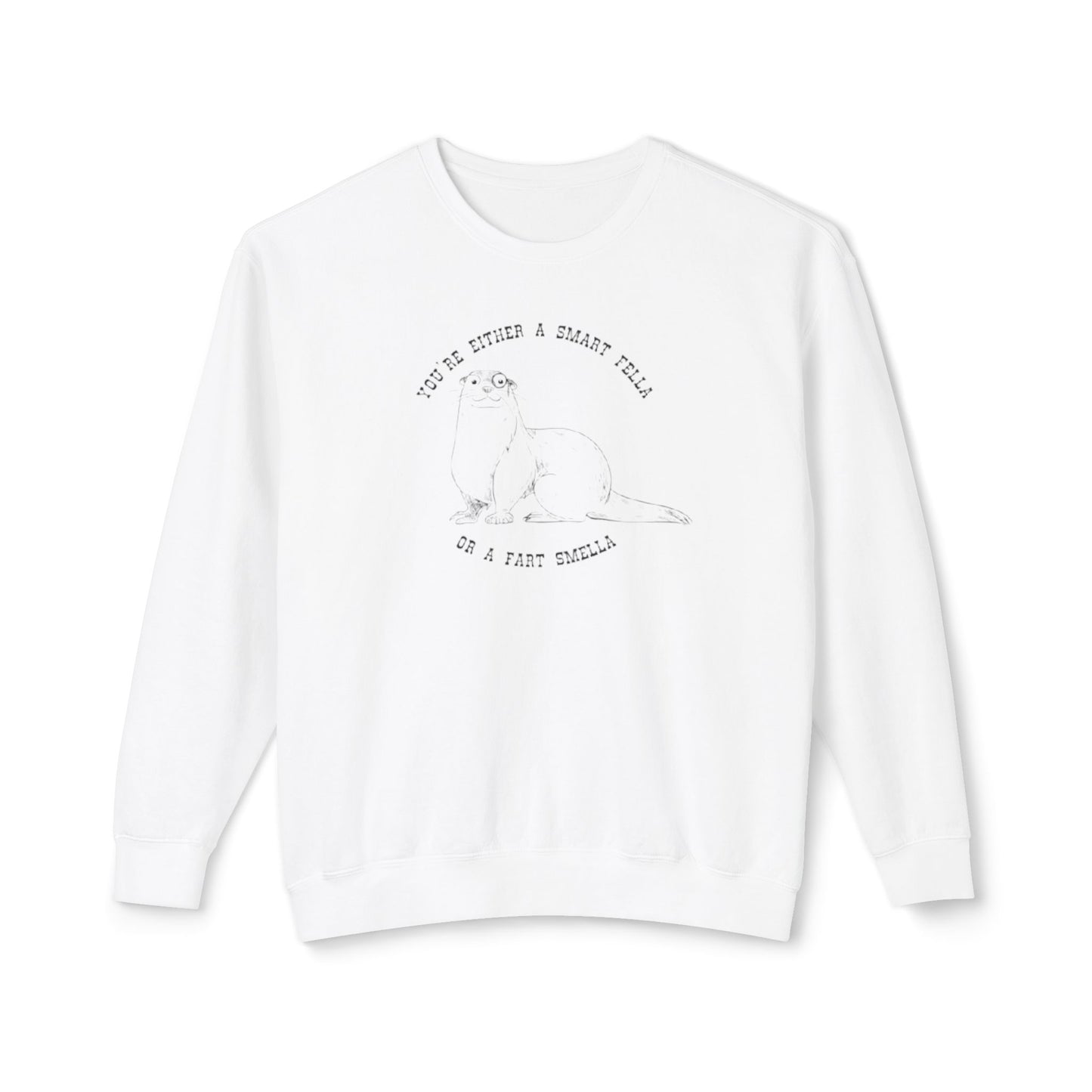 Unisex Lightweight Crewneck Sweatshirt - Fart Smella