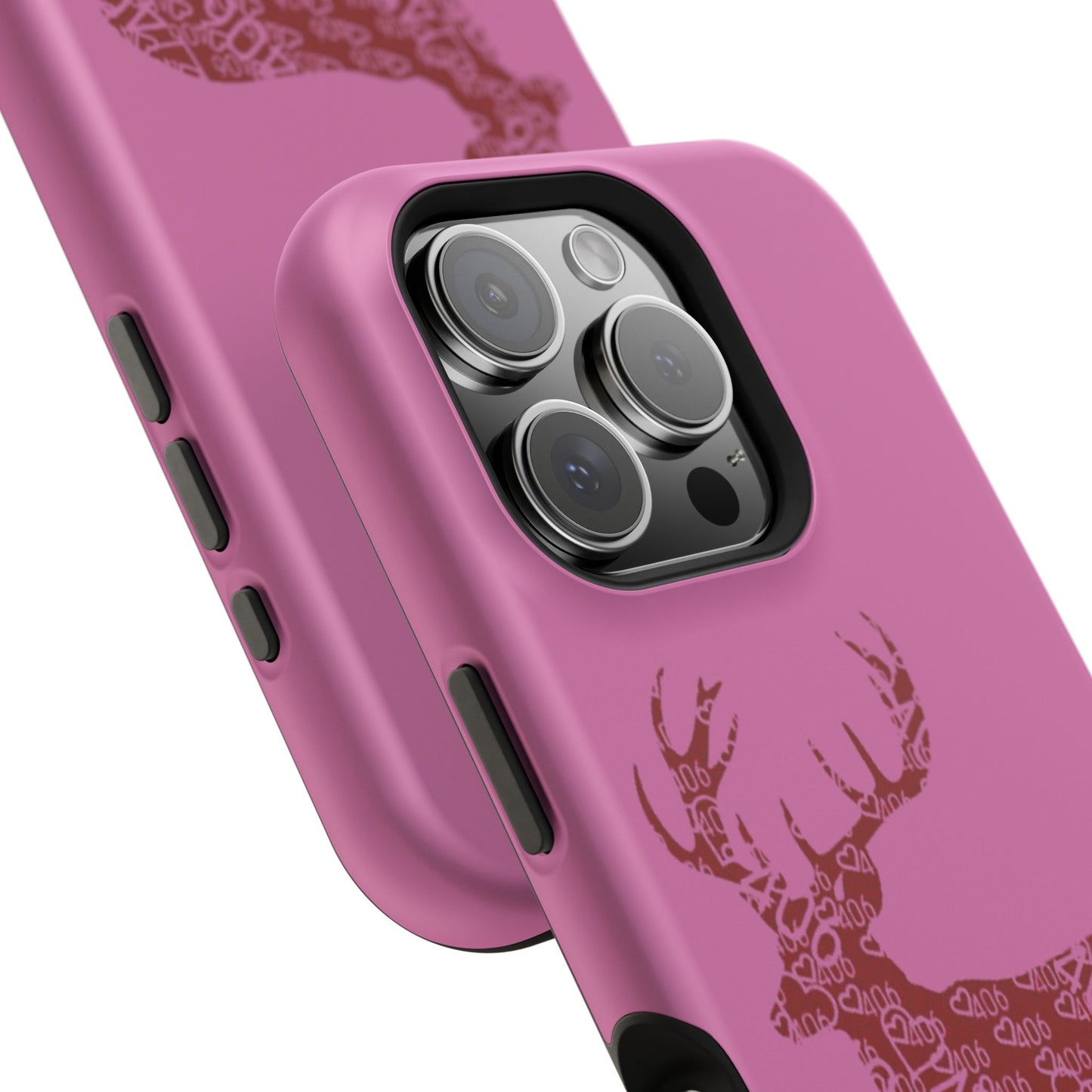 406  Magnetic Pink Tough Case - Maroon Deer