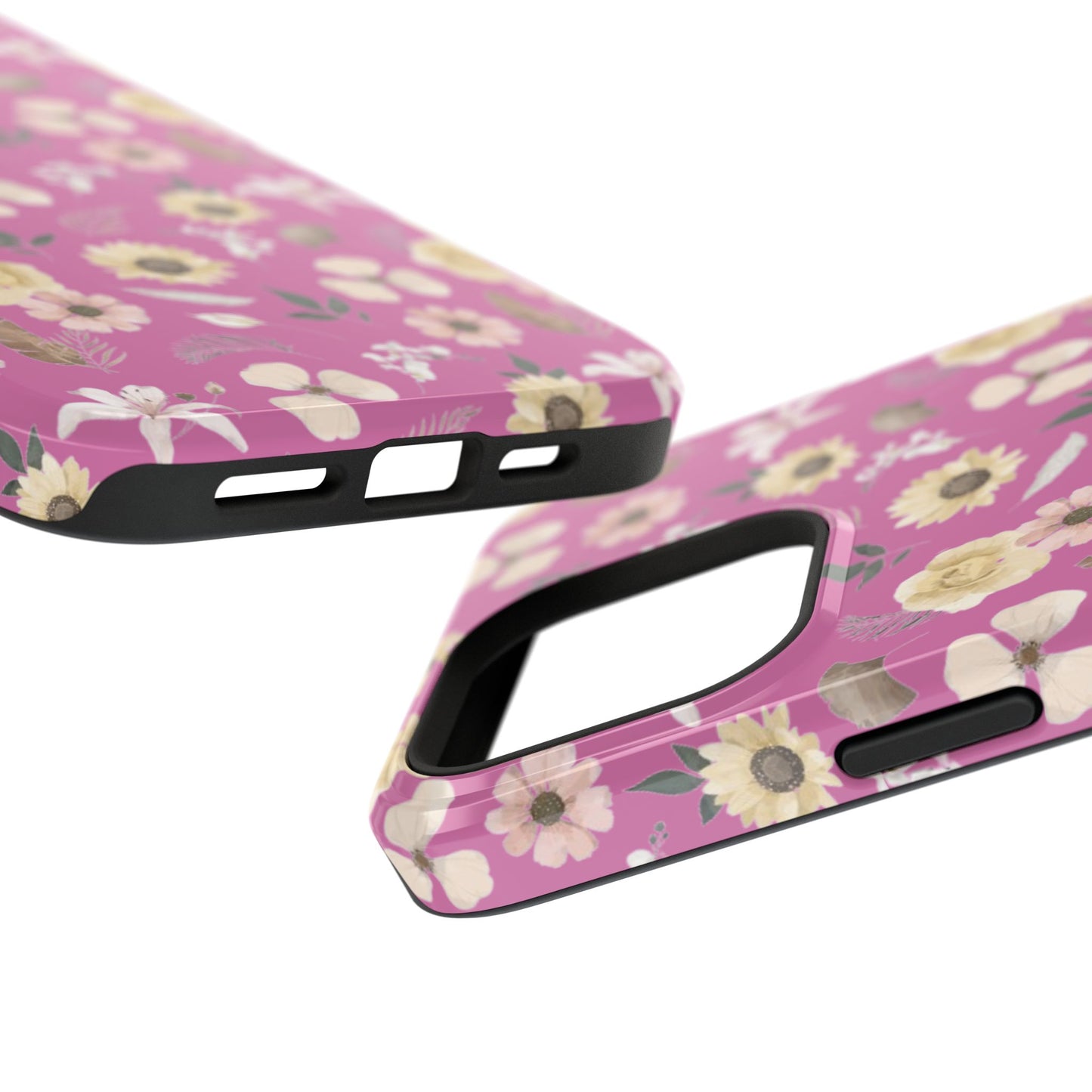 Phone Case - Impact-Resistant - Flower Child Multi & Pink