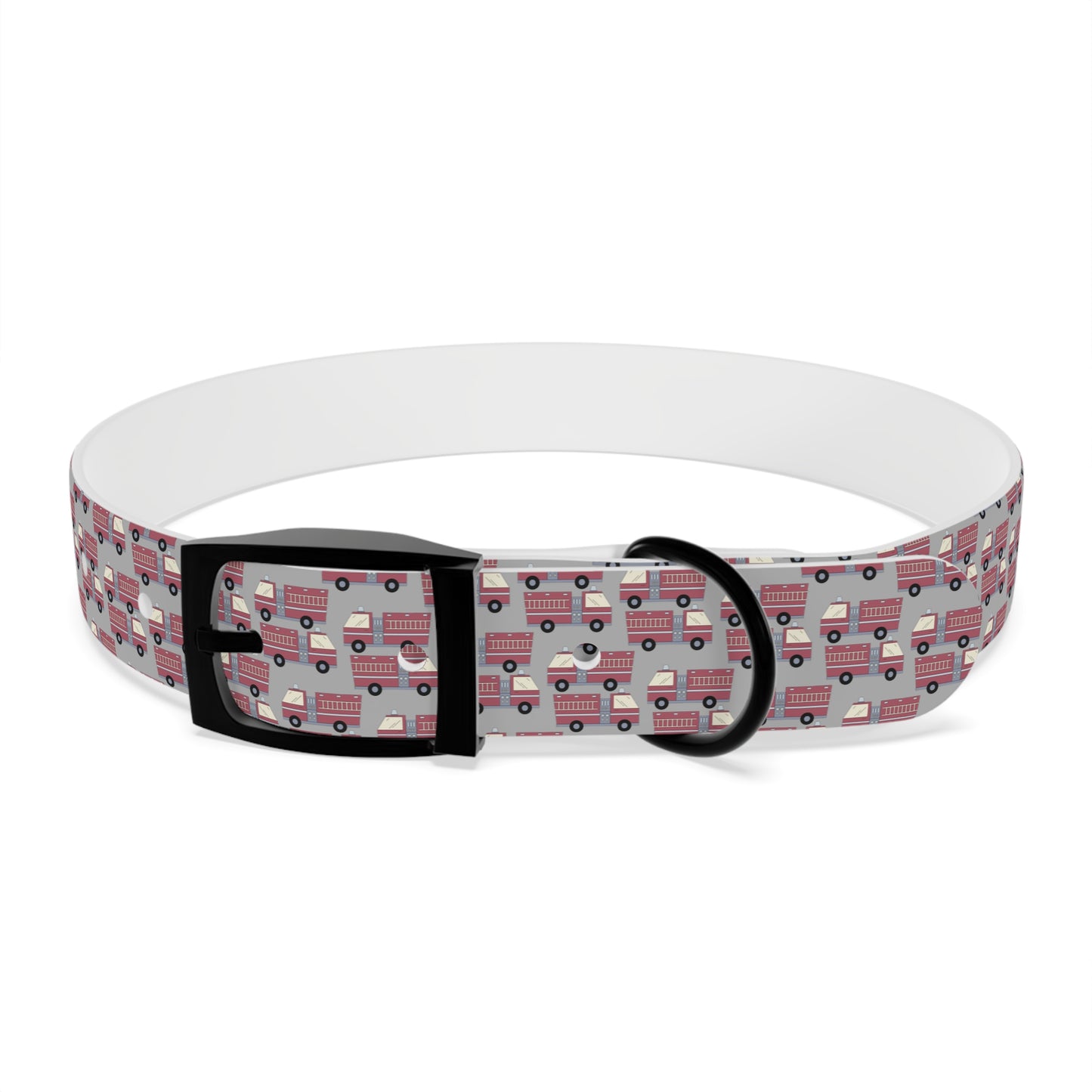 Dog Collar - Fire Trucks - Gry