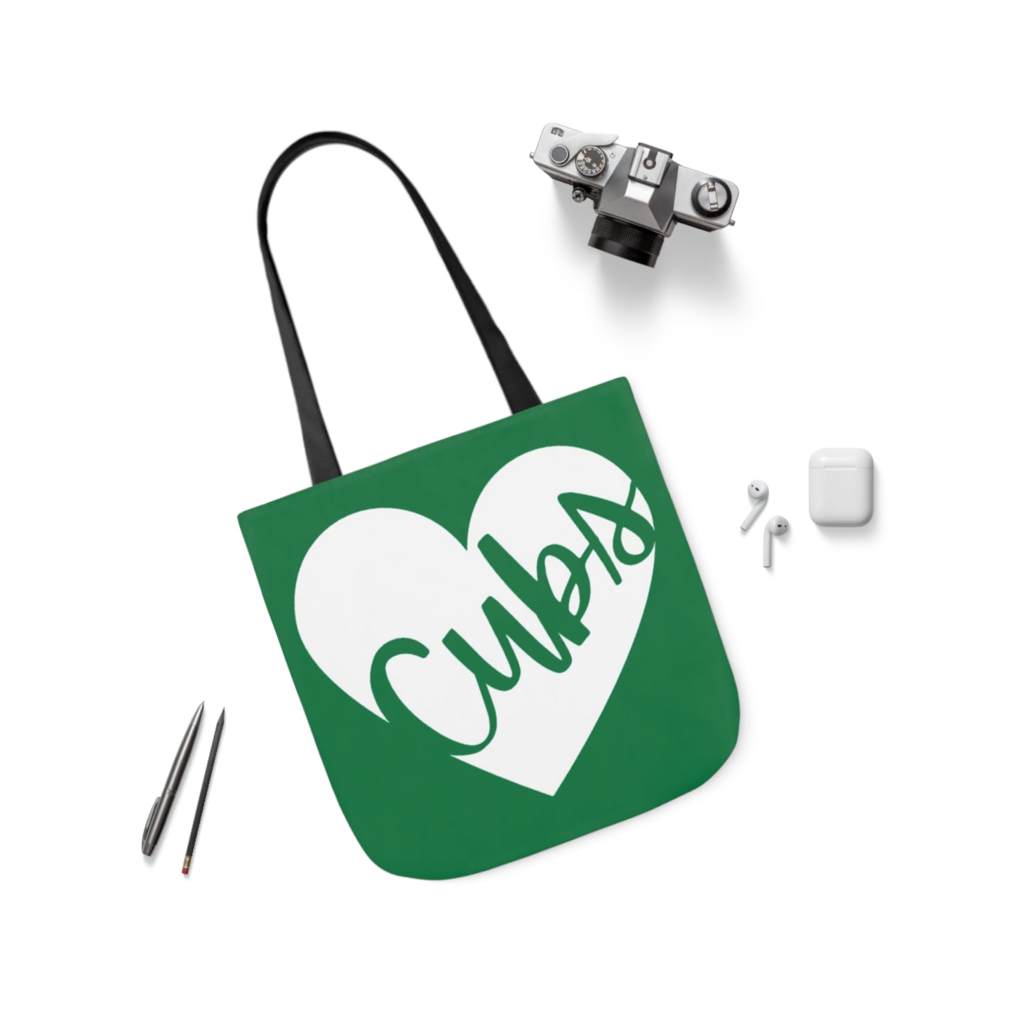 Generic Team Green Canvas Tote Bag, 5-Color Straps - Cubs