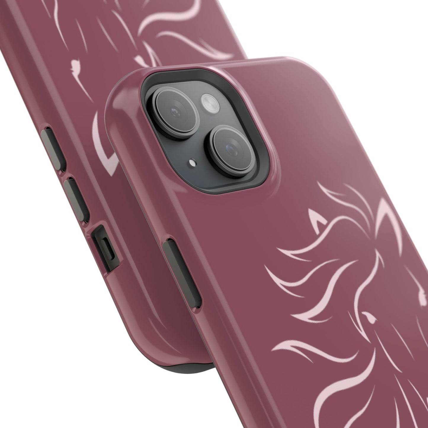 Phone - Magnetic Tough Cases - Pink Horse Outline