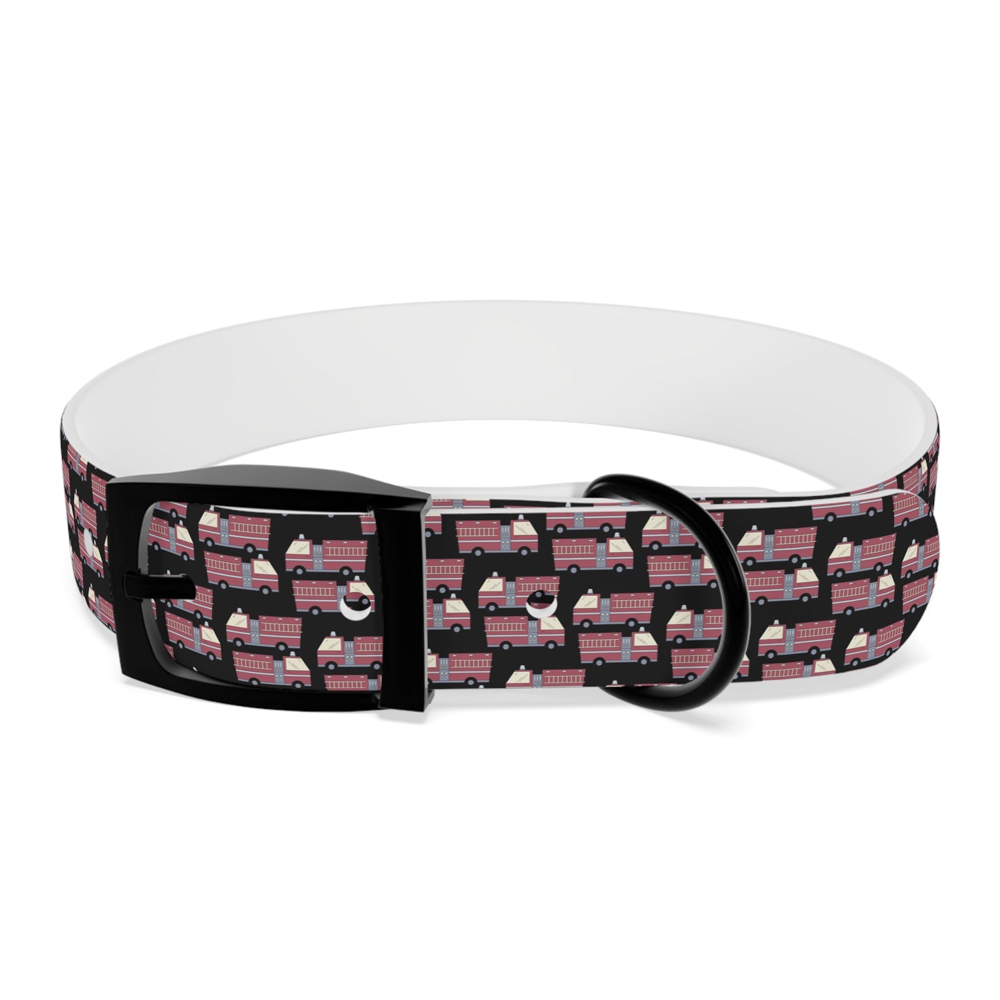 Dog Collar - Fire Trucks - Blk