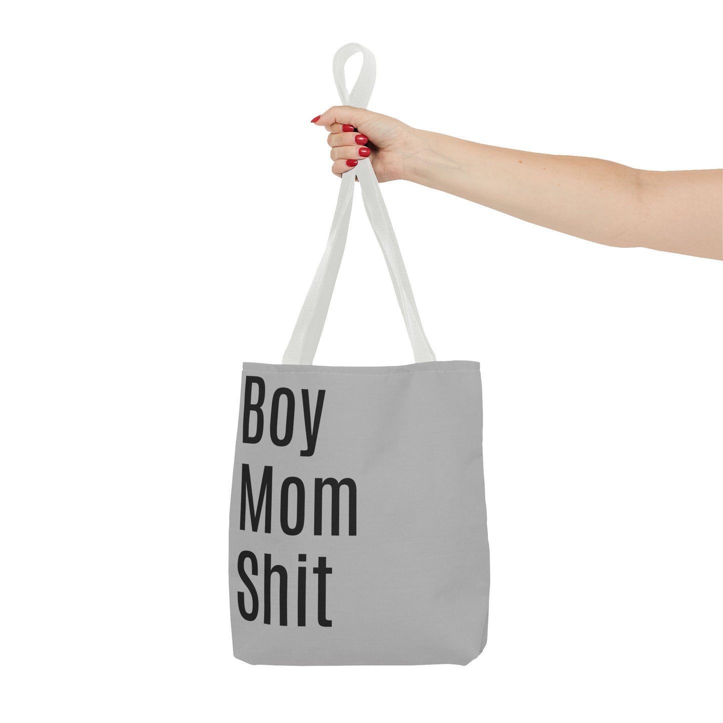 Boy Mom Shit Versatile Tote Bag (AOP) - Lt Gray