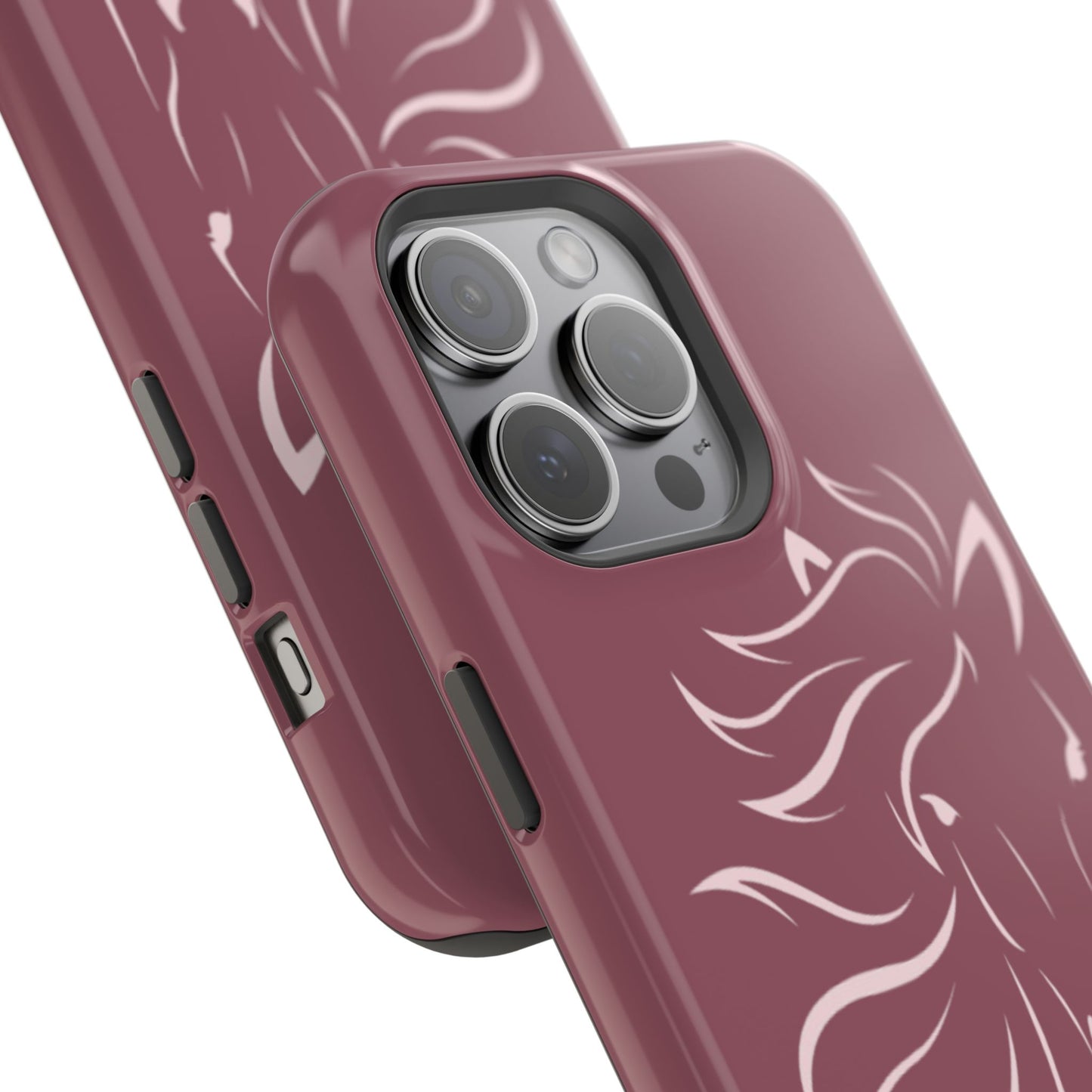 Phone - Magnetic Tough Cases - Pink Horse Outline