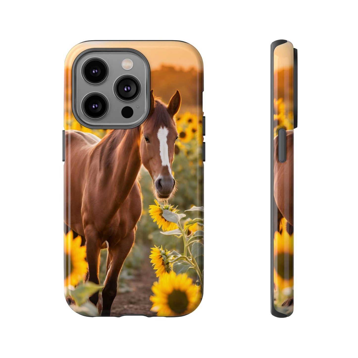 Phone Case - Tough Case - Sunflower Horse