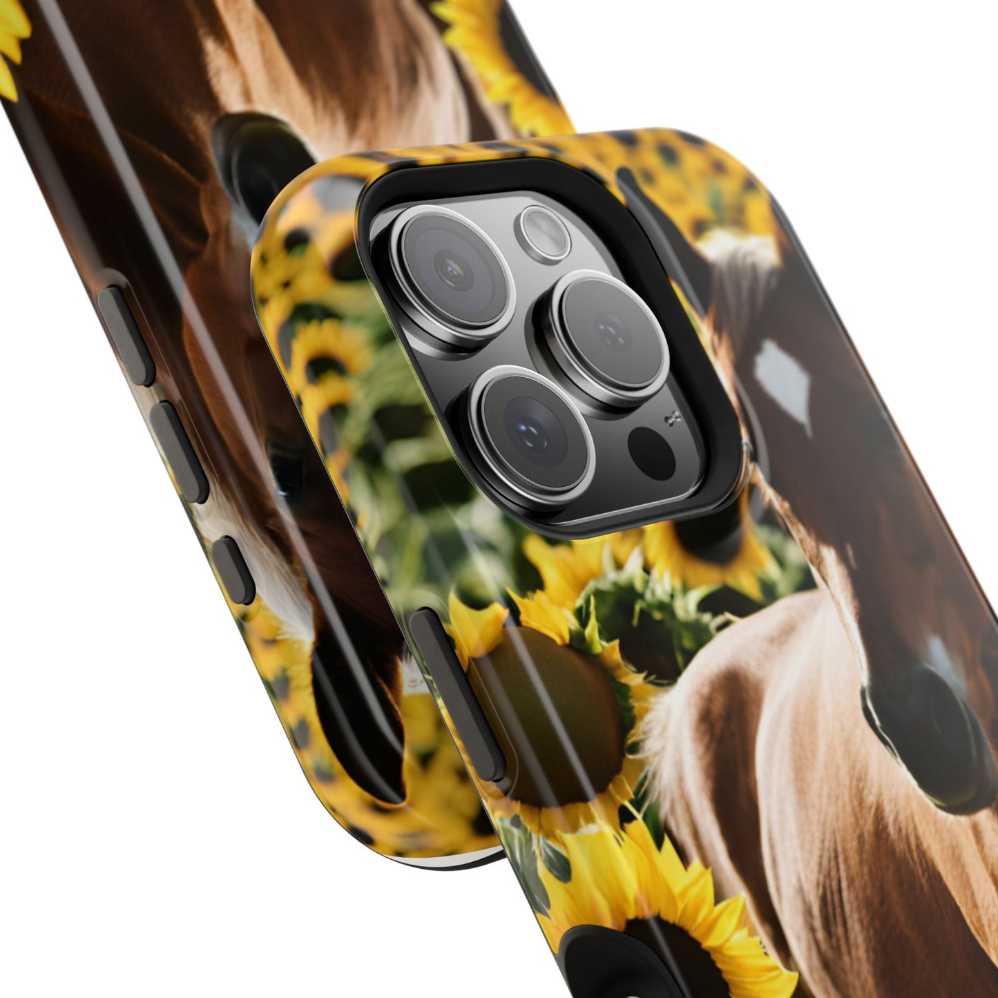 Phone Case - Impact-Resistant - Horse Sunflowers 2