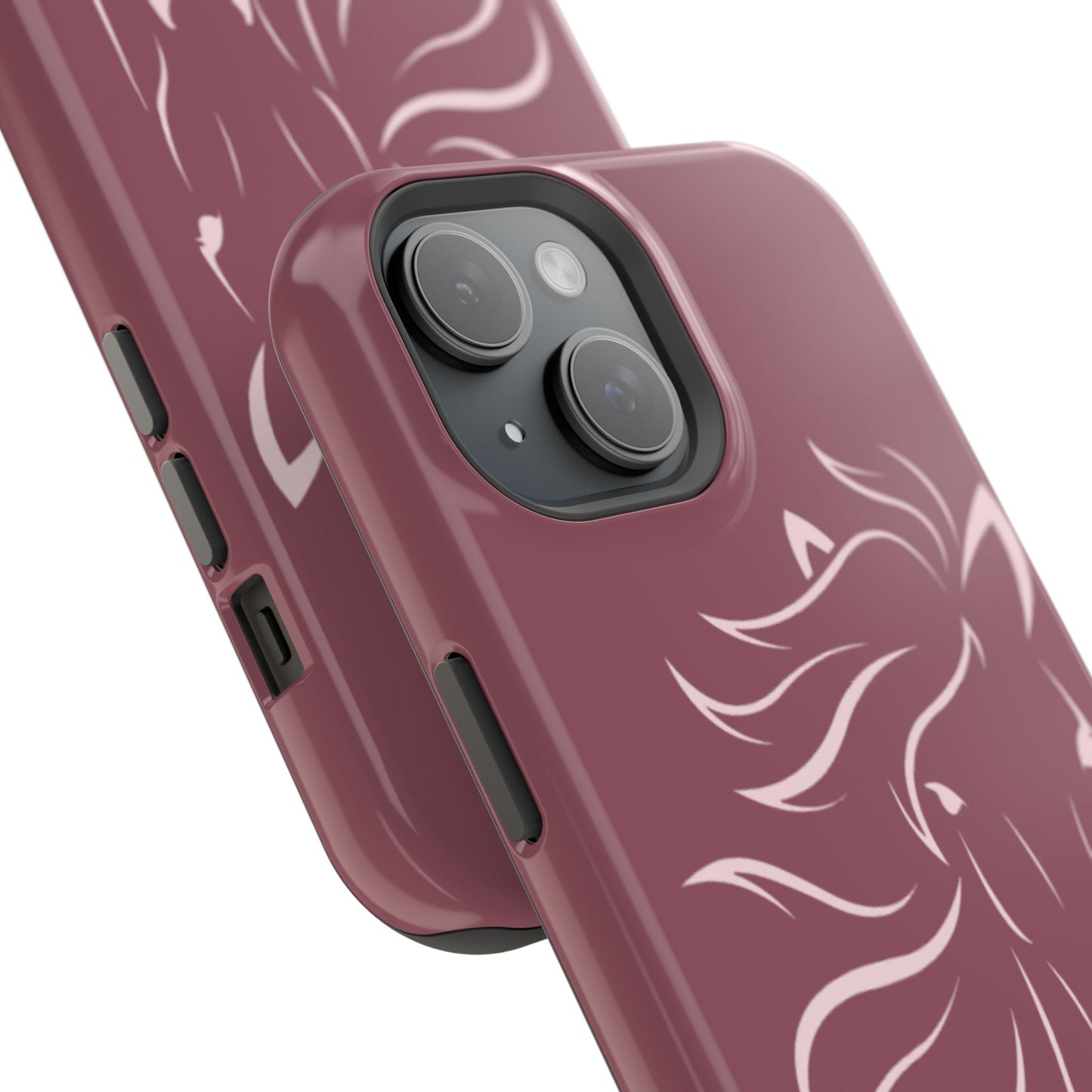 Phone - Magnetic Tough Cases - Pink Horse Outline