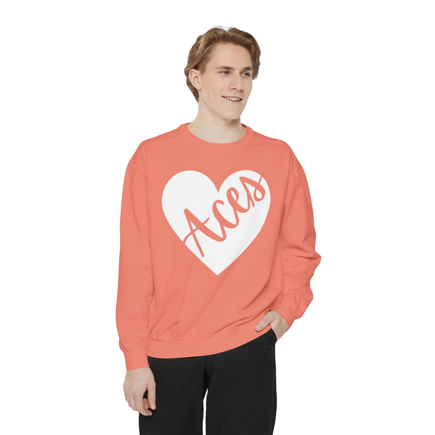 Generic Team Unisex Aqua Crewneck Sweatshirt - Aces