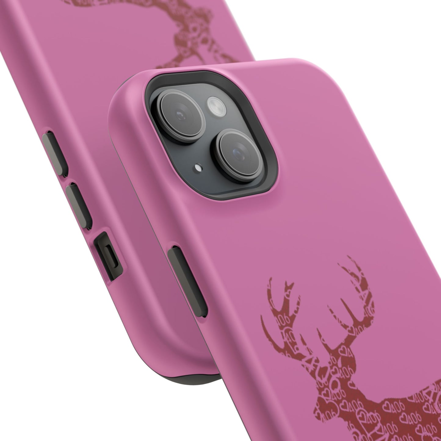 406  Magnetic Pink Tough Case - Maroon Deer