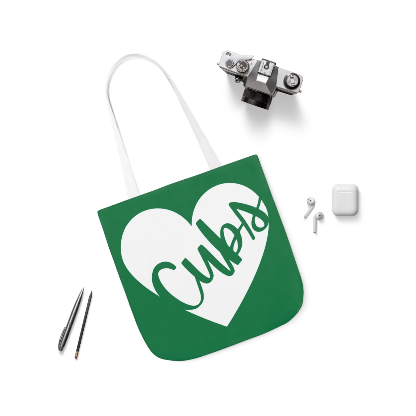 Generic Team Green Canvas Tote Bag, 5-Color Straps - Cubs