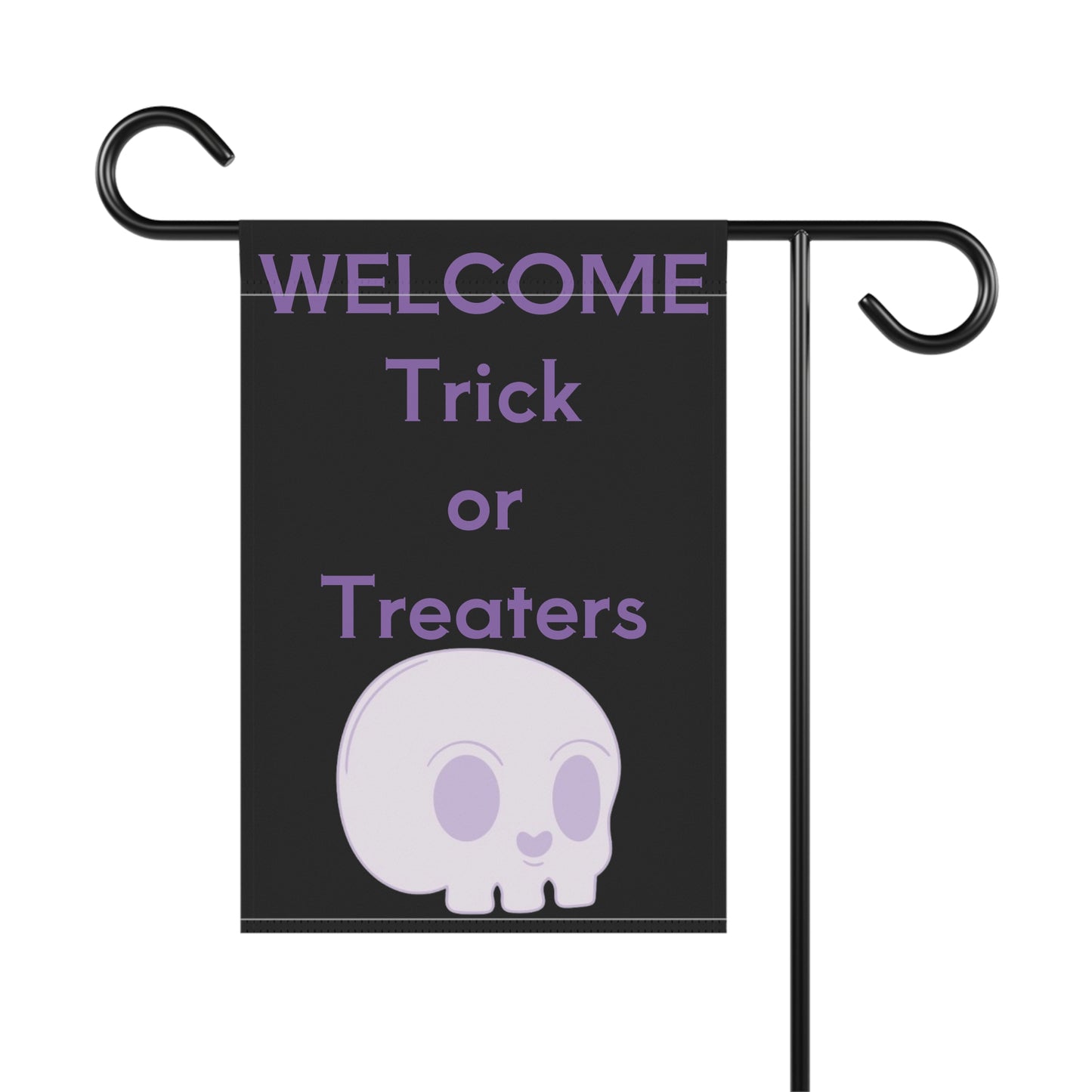 Halloween Garden & House Banner - Welcome Trick Or Treaters Skull