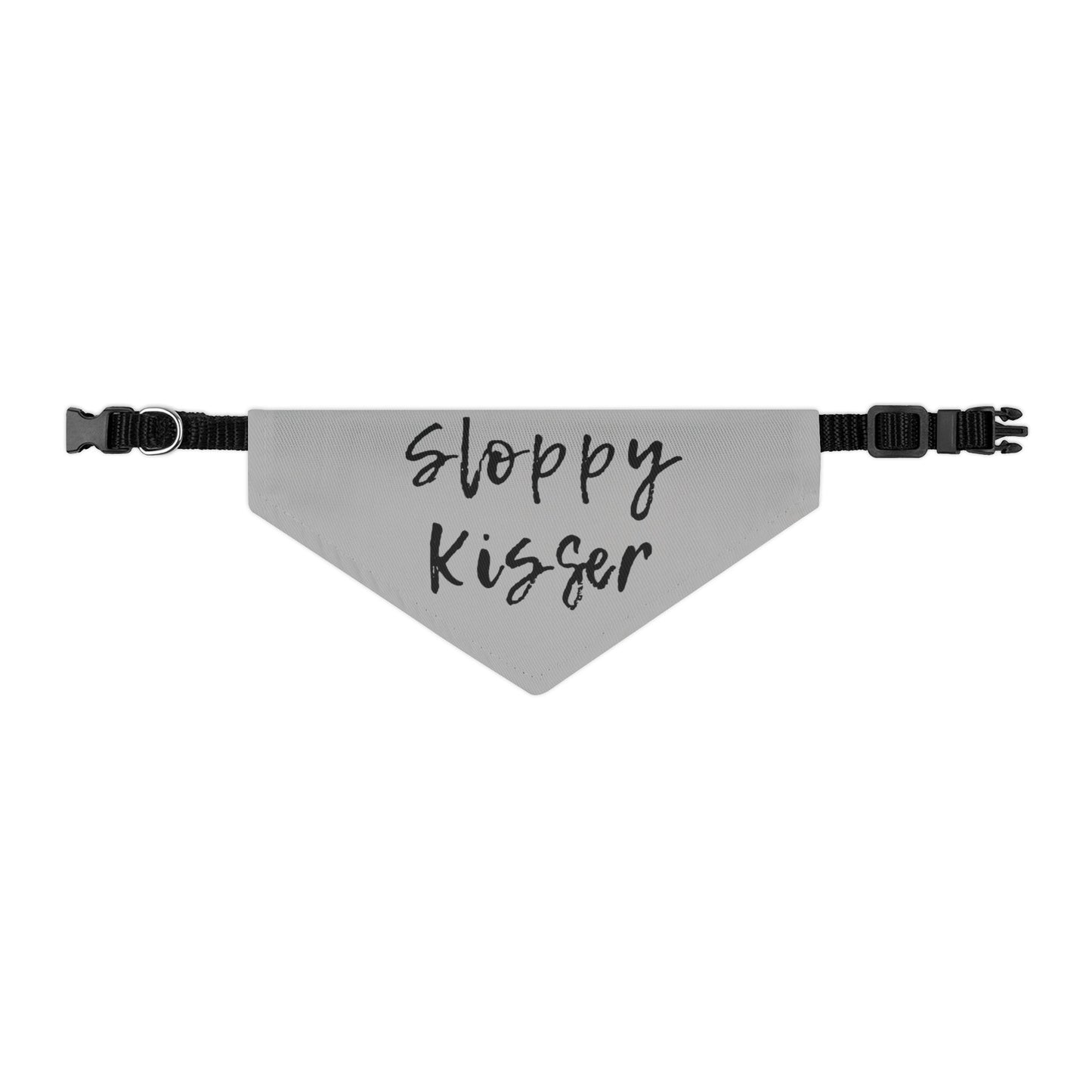 Pet Bandana Collar Grey - Sloppy Kisser