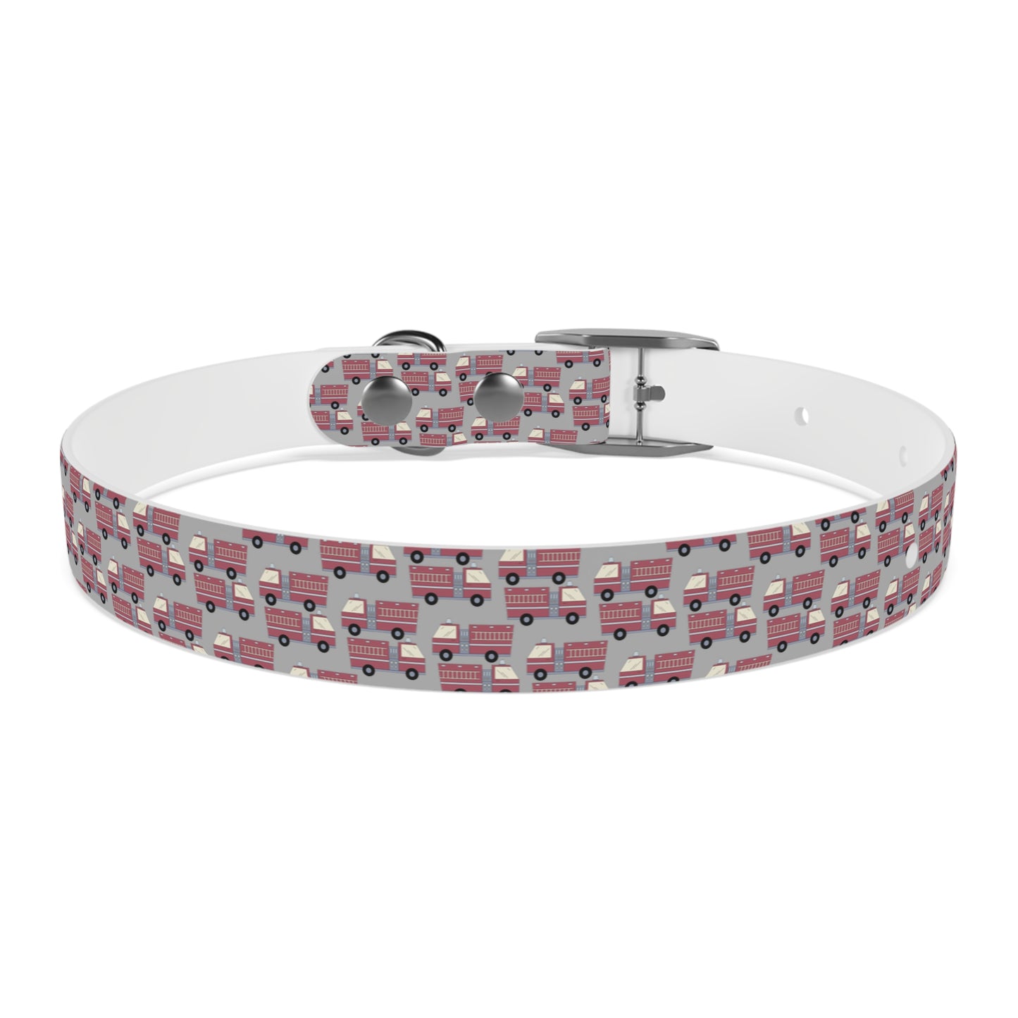 Dog Collar - Fire Trucks - Gry