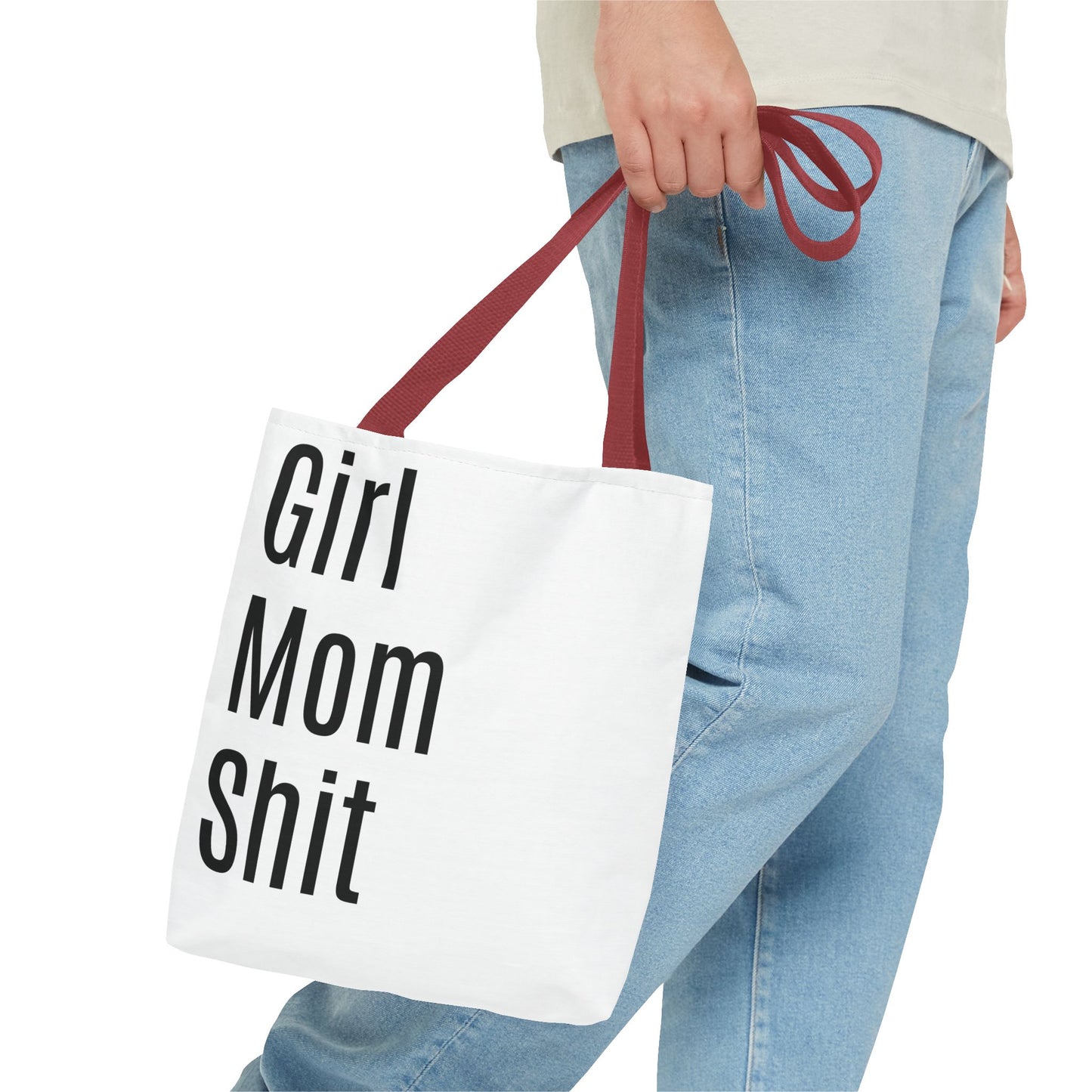 Girl Mom  Versatile Tote Bag (AOP) - White