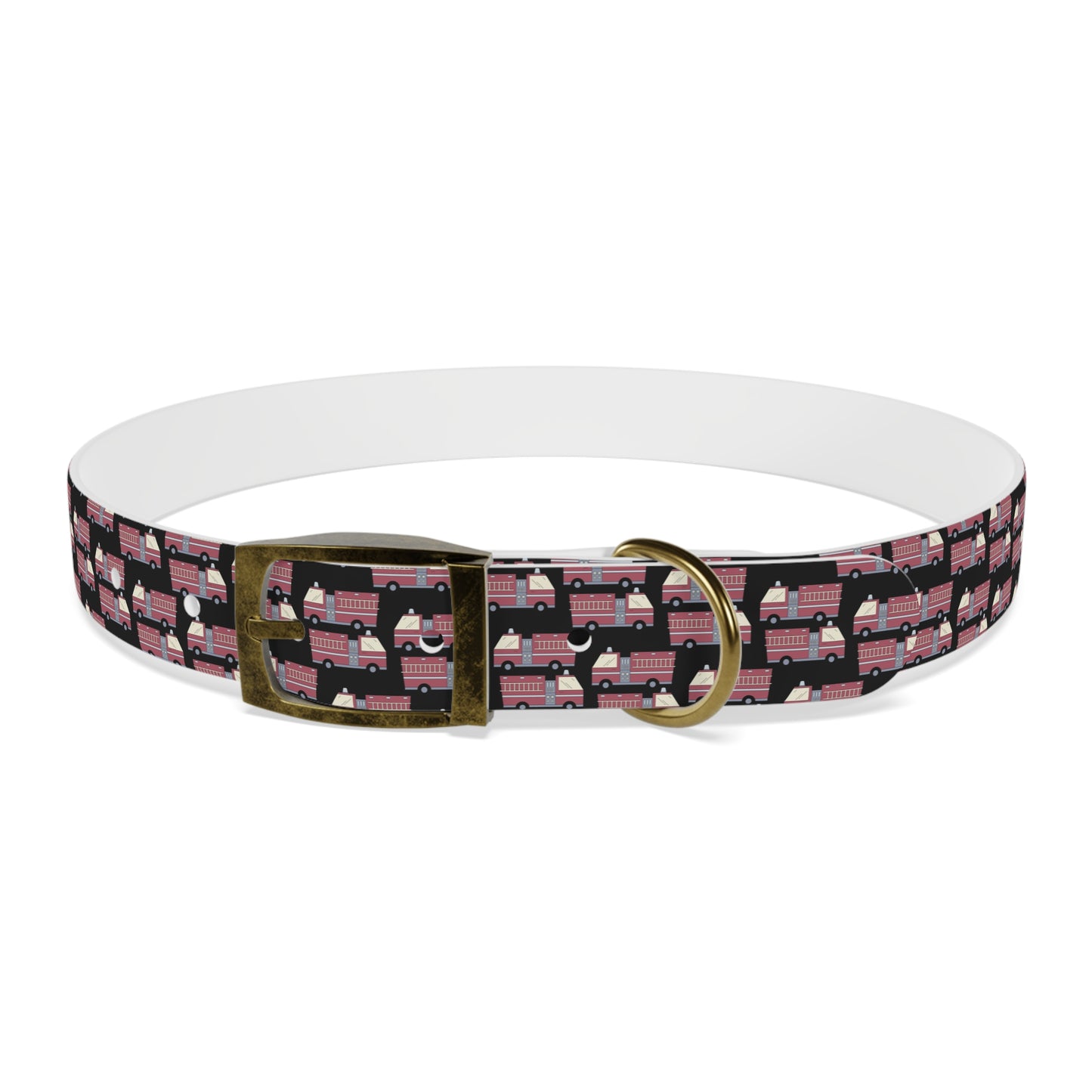 Dog Collar - Fire Trucks - Blk