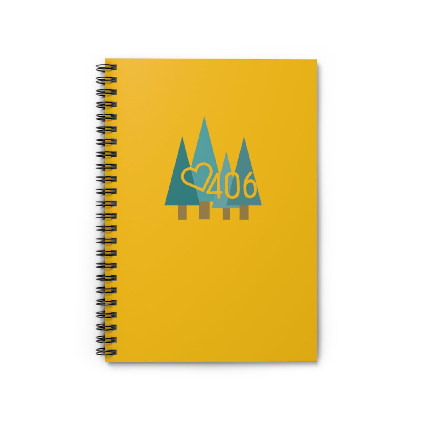 ITS406 Design Stationary Spiral Notebook - Ruled Line - Yellow Trees 406