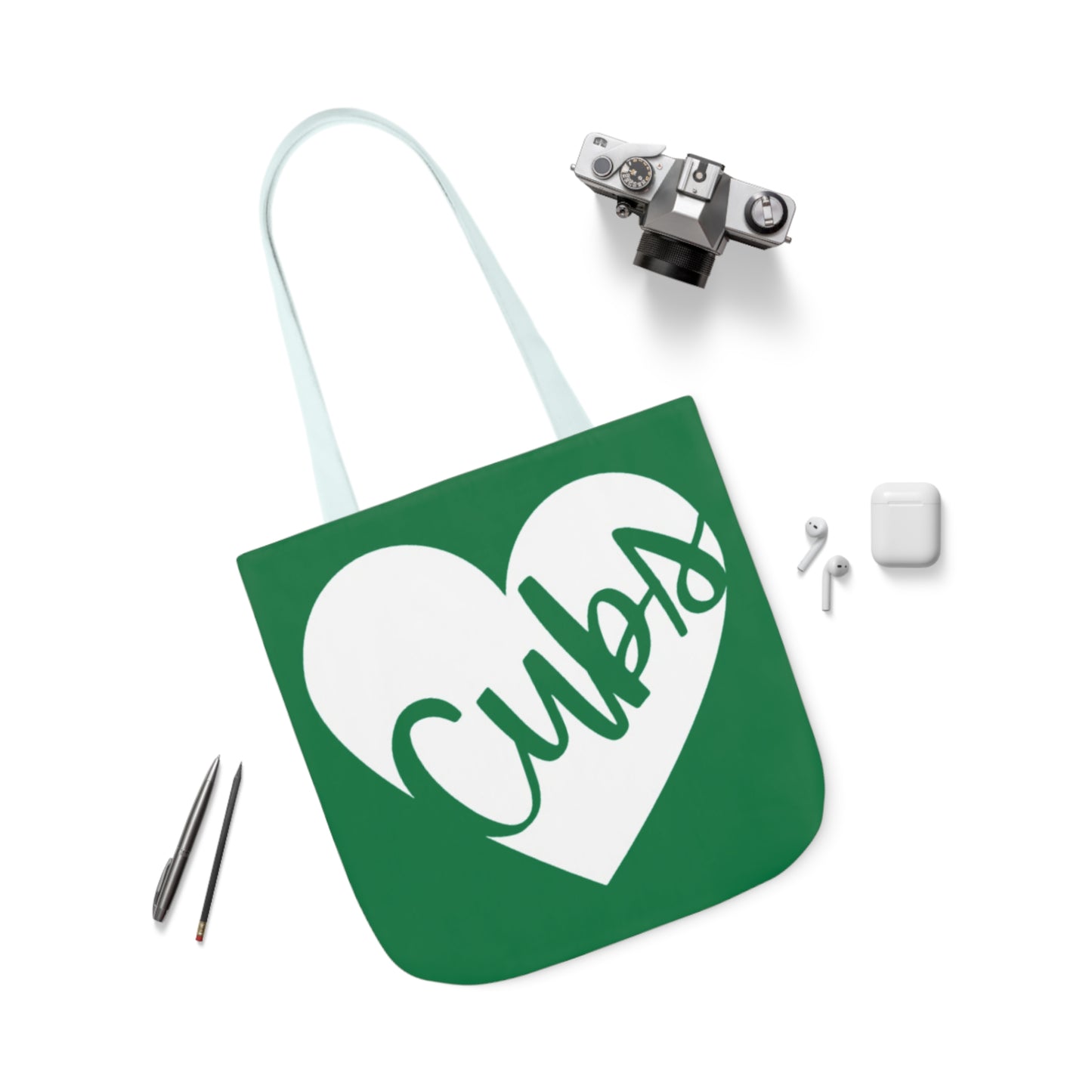 Generic Team Green Canvas Tote Bag, 5-Color Straps - Cubs