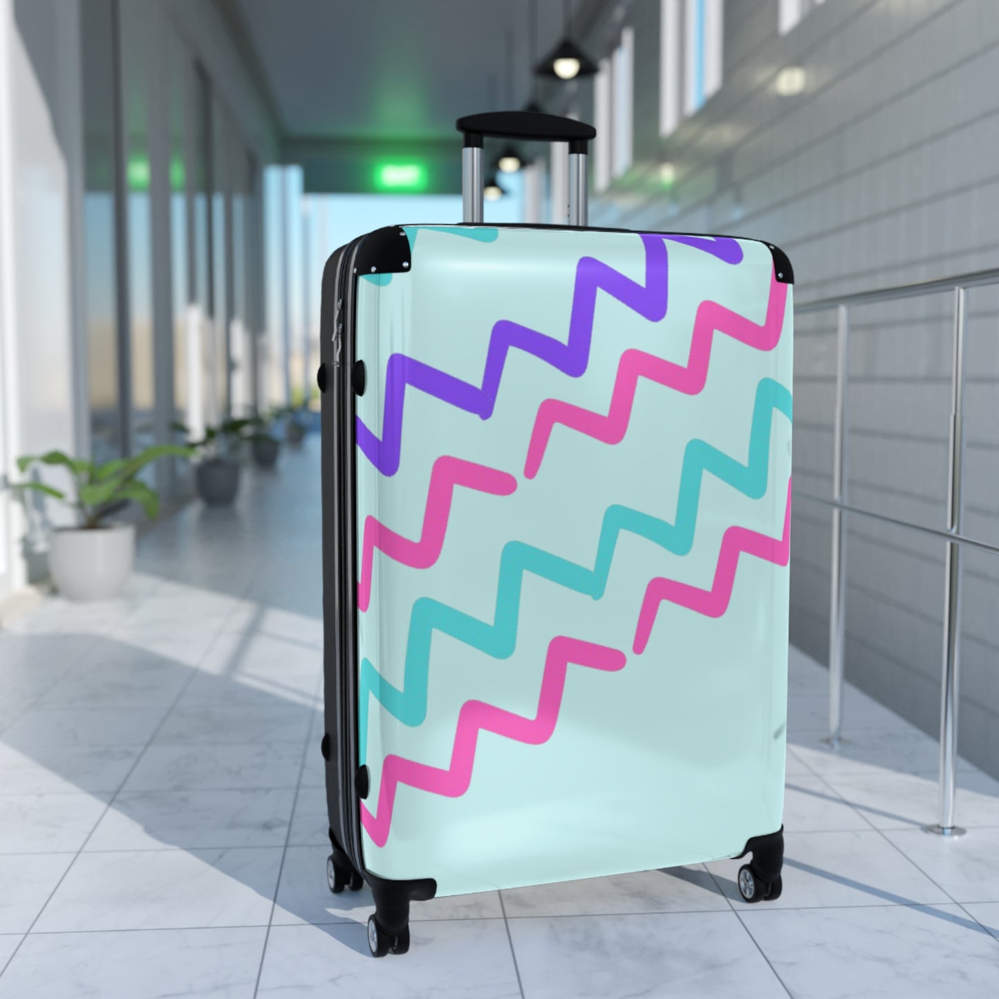 Luggage - 90's Inspired Mix & Match Suitcase - Mint Gettin' Ziggy