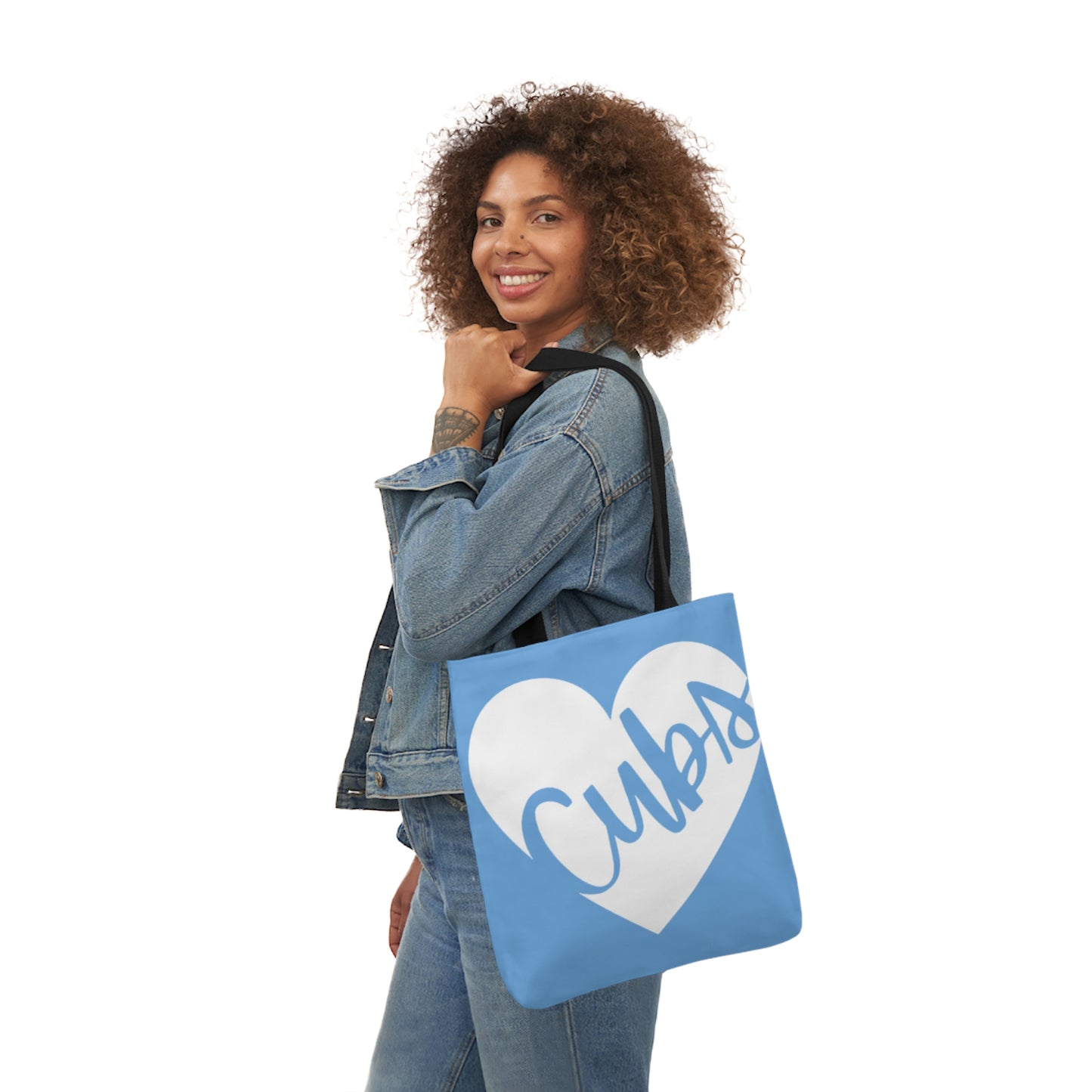 Generic Team Light Blue Canvas Tote Bag, 5-Color Straps - Cubs