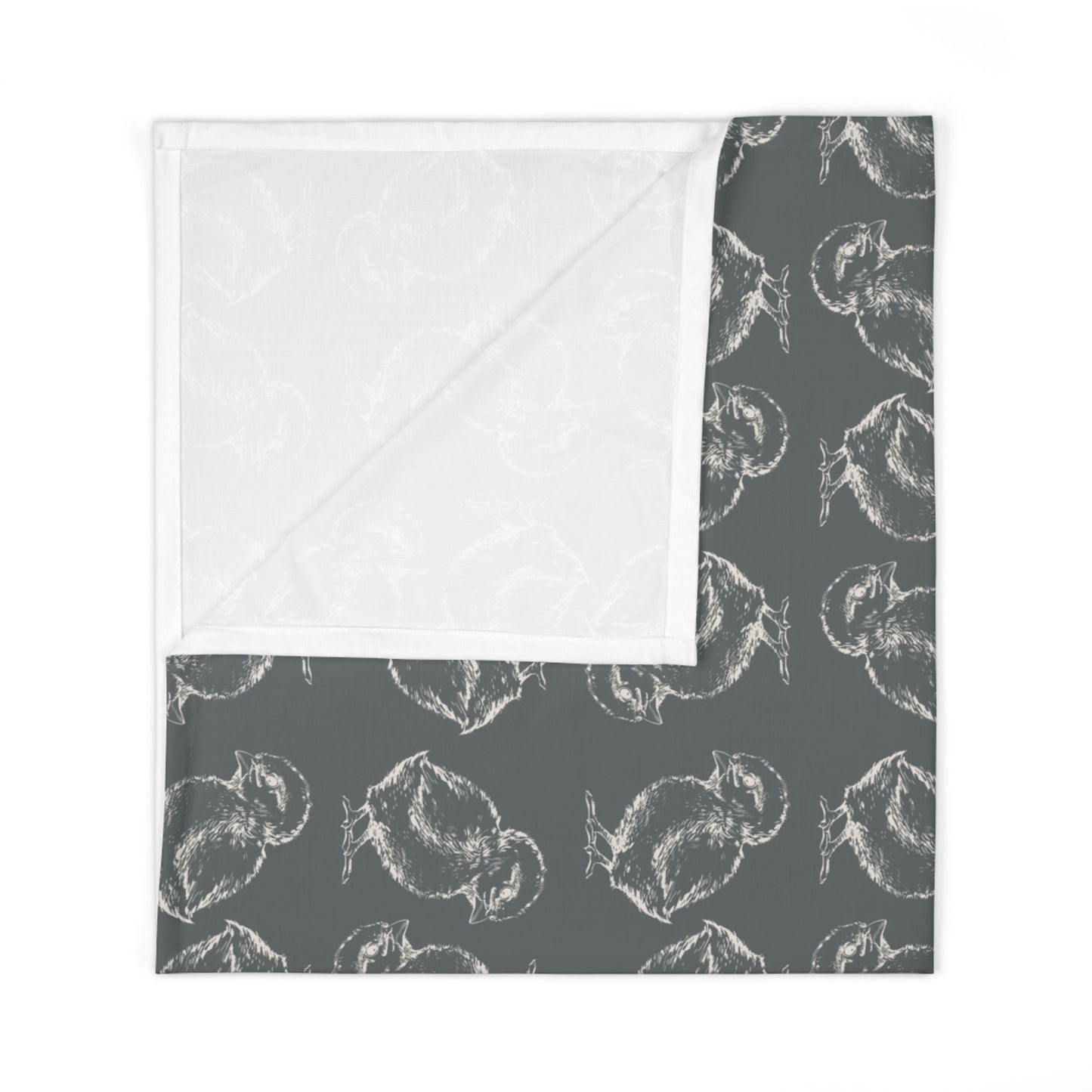 Barnyard Baby Swaddle Blanket - Chicks in Rustic Gray