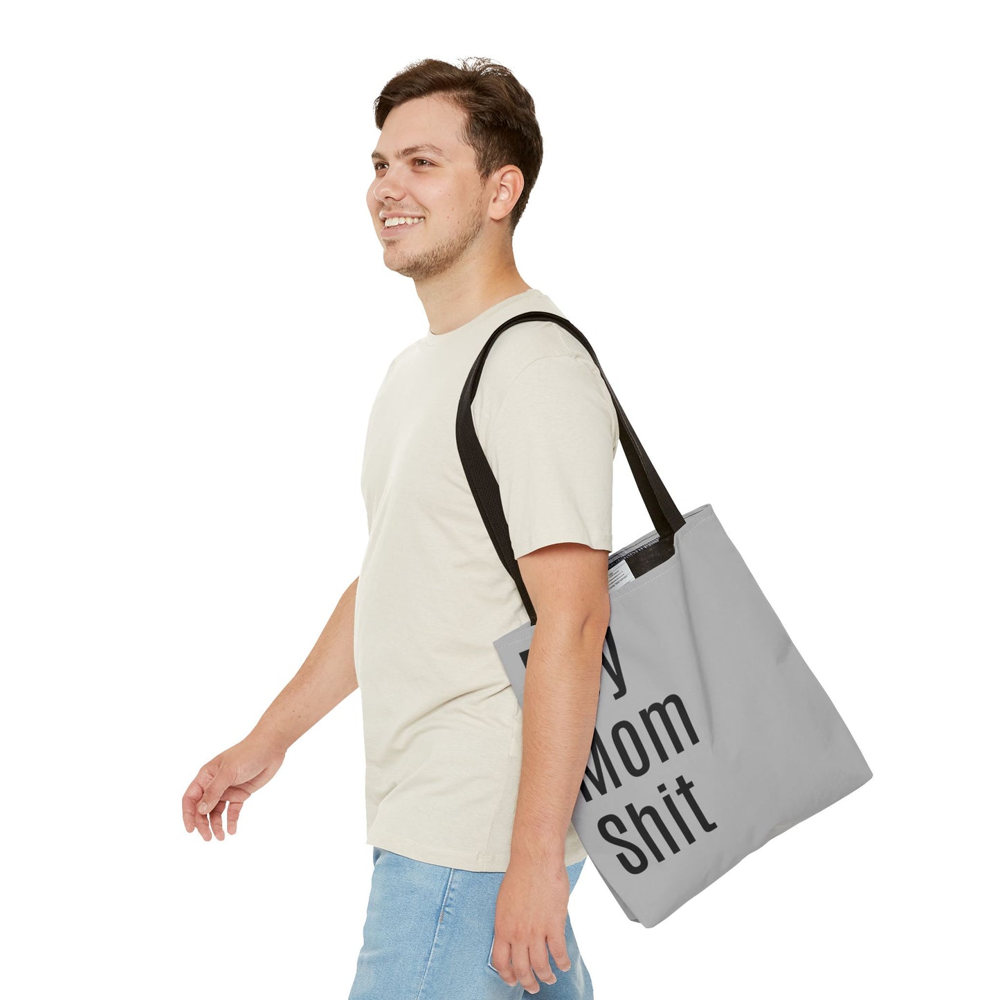 Boy Mom Shit Versatile Tote Bag (AOP) - Lt Gray