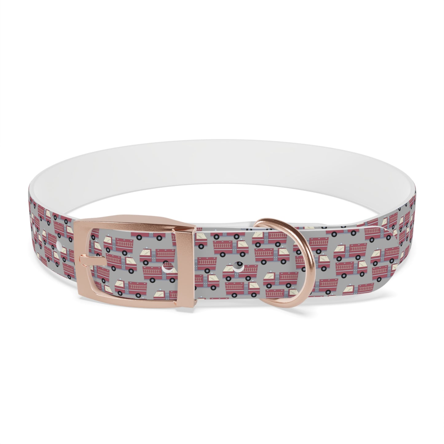 Dog Collar - Fire Trucks - Gry