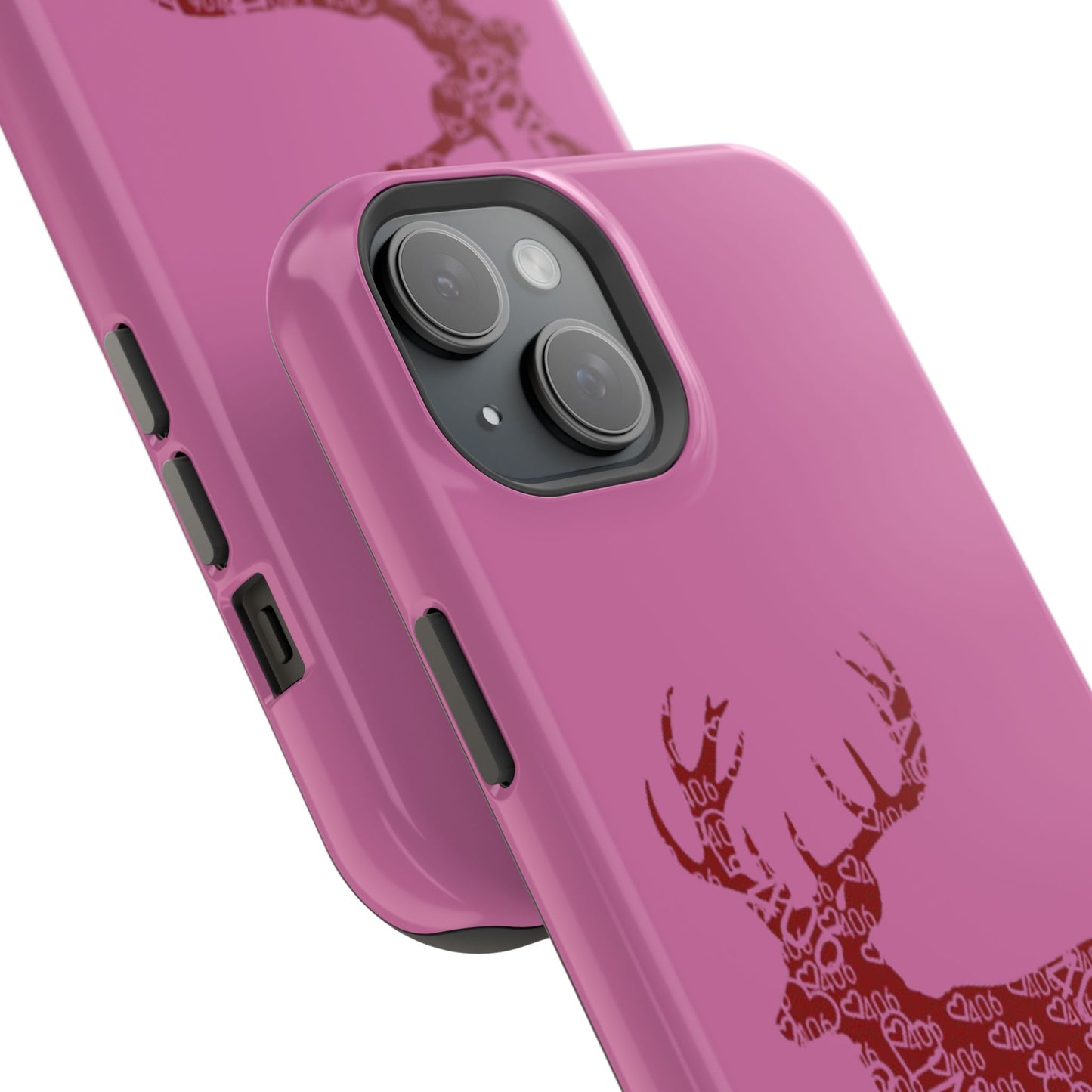 406  Magnetic Pink Tough Case - Maroon Deer