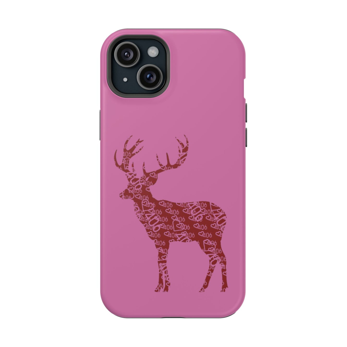 406  Magnetic Pink Tough Case - Maroon Deer