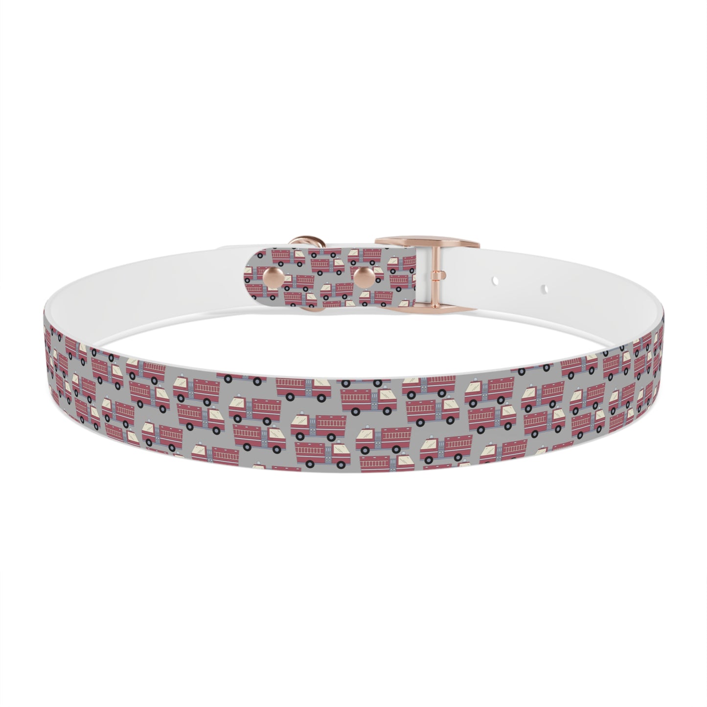 Dog Collar - Fire Trucks - Gry