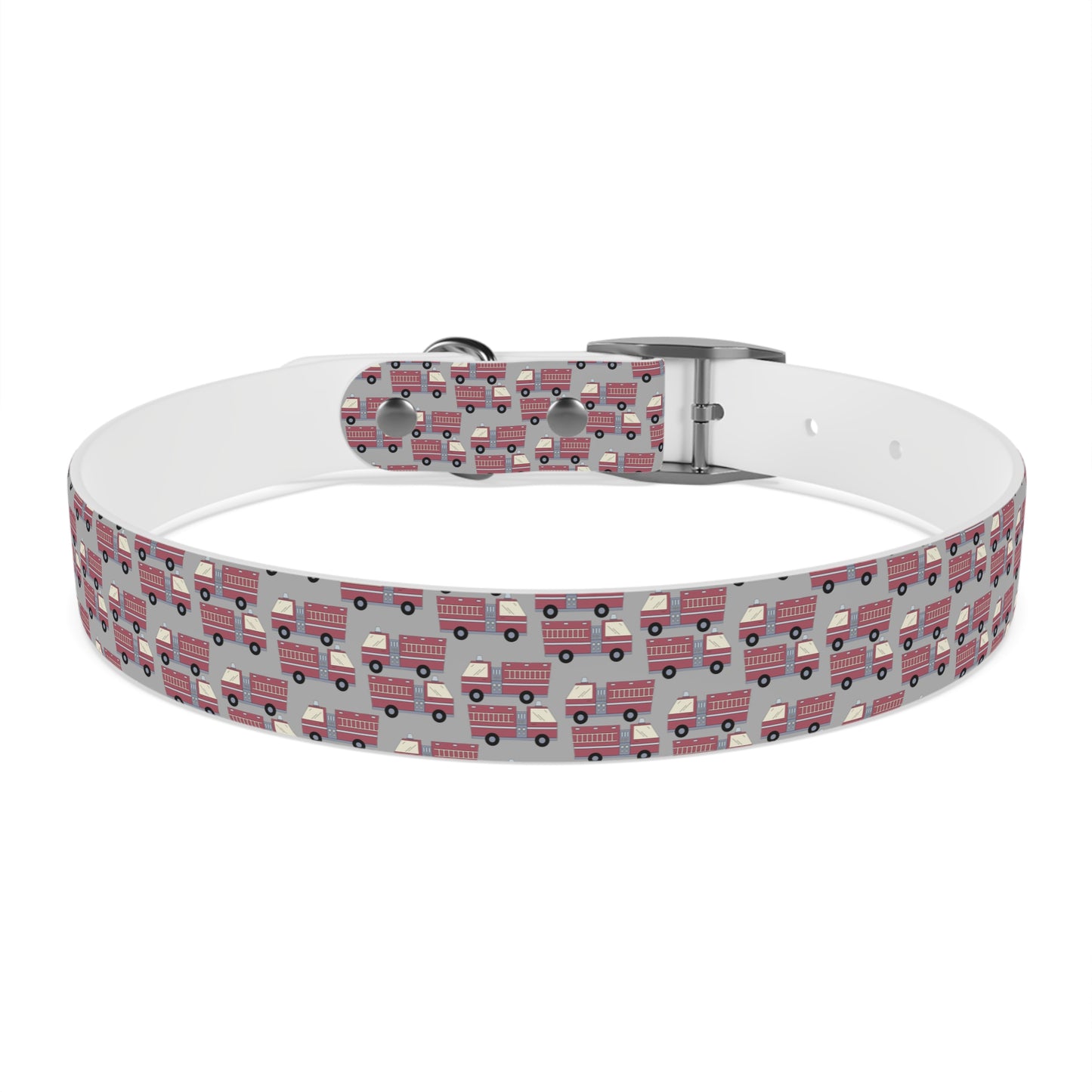 Dog Collar - Fire Trucks - Gry