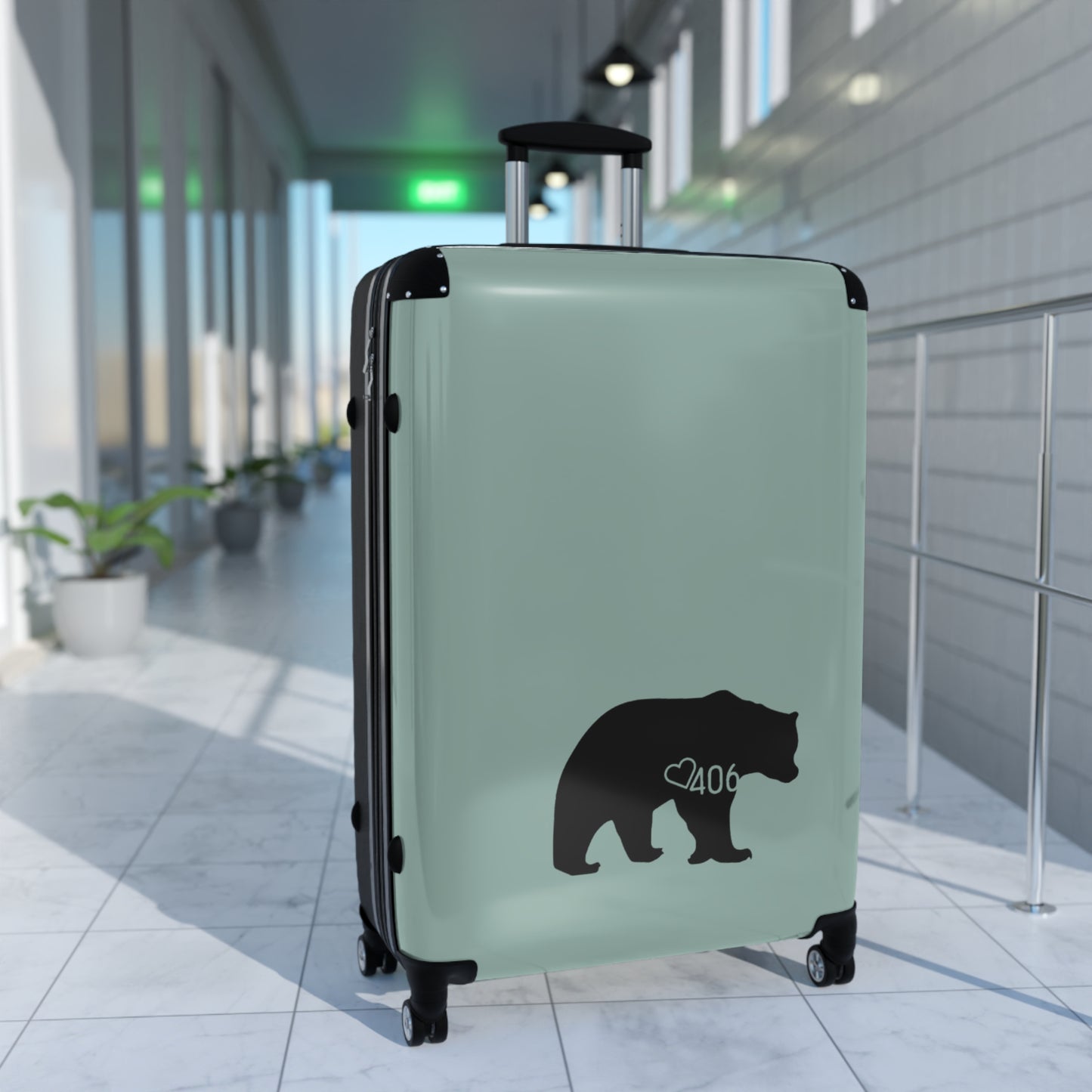 ITS406 Design Bear Mountain Green Suitcase