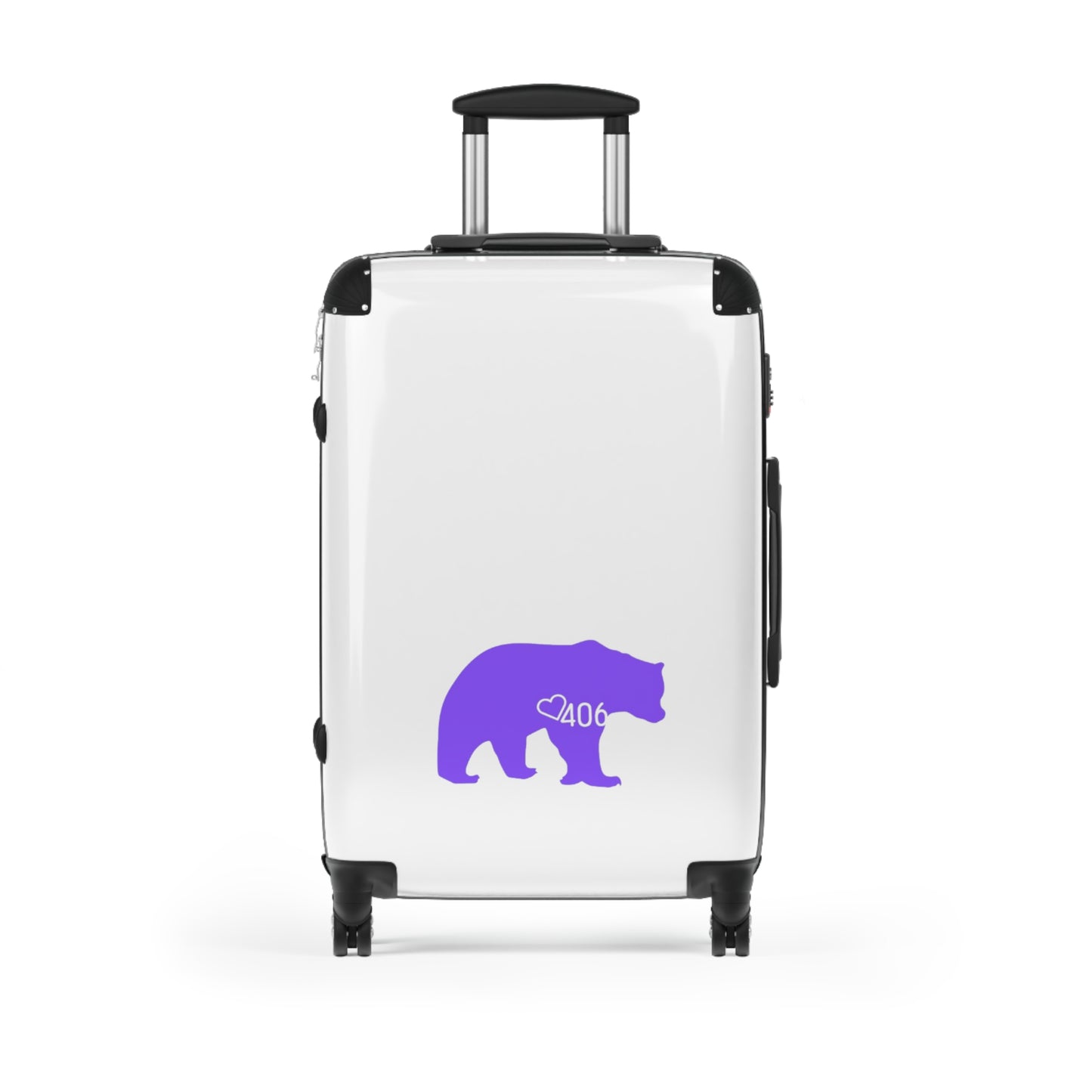 406 Design Hot Pink 90's Inspired Suitcase - Bear