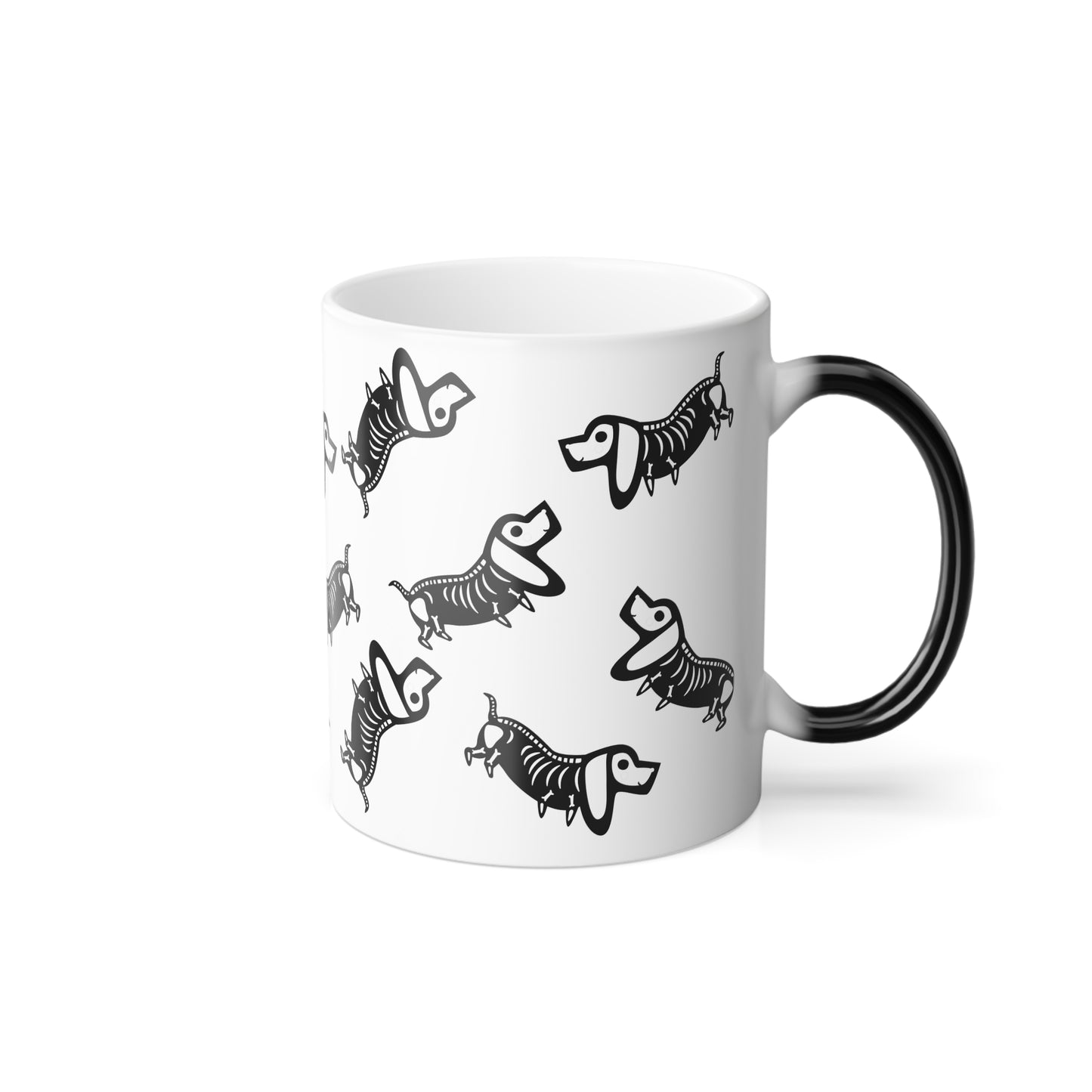 Color Changing Mug, 11oz - Skeleton Dachshund Halloween