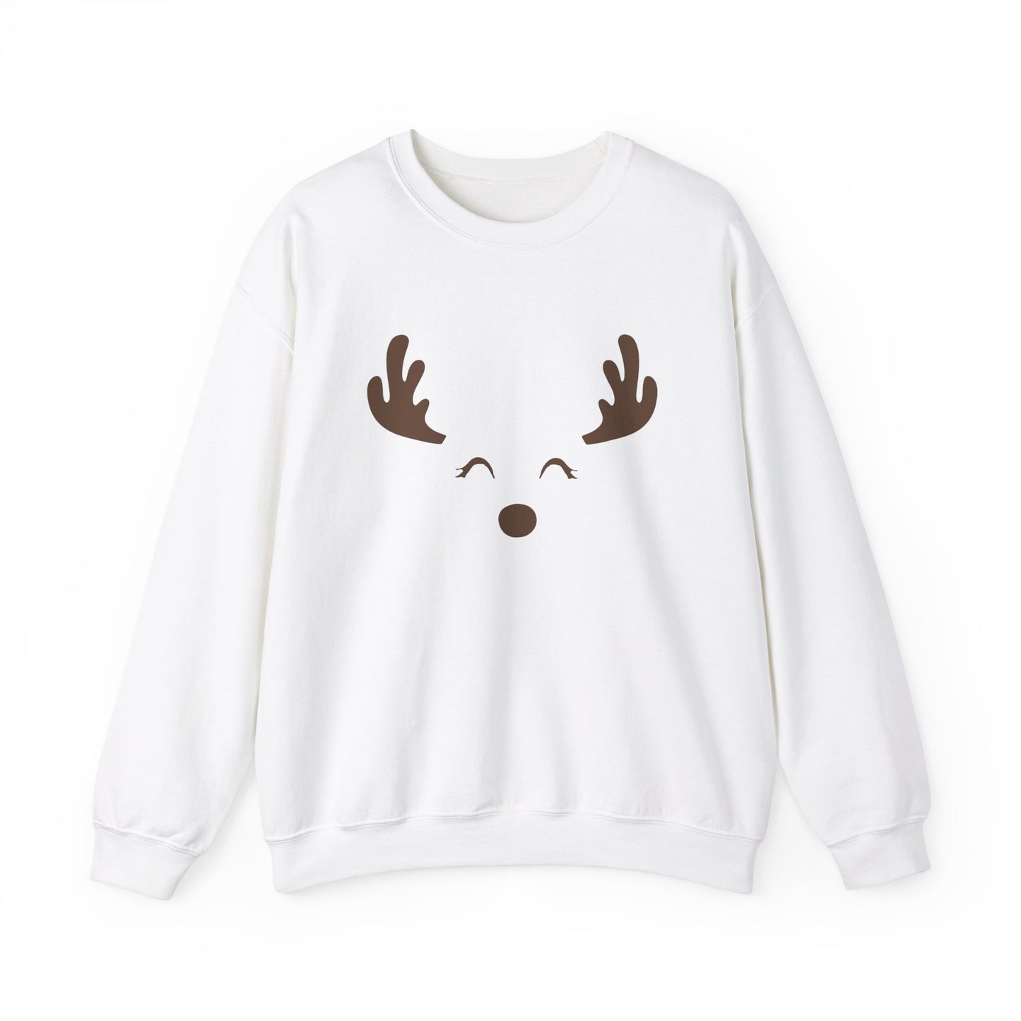 Festive Adult Unisex Reindeer Crewneck Sweatshirt