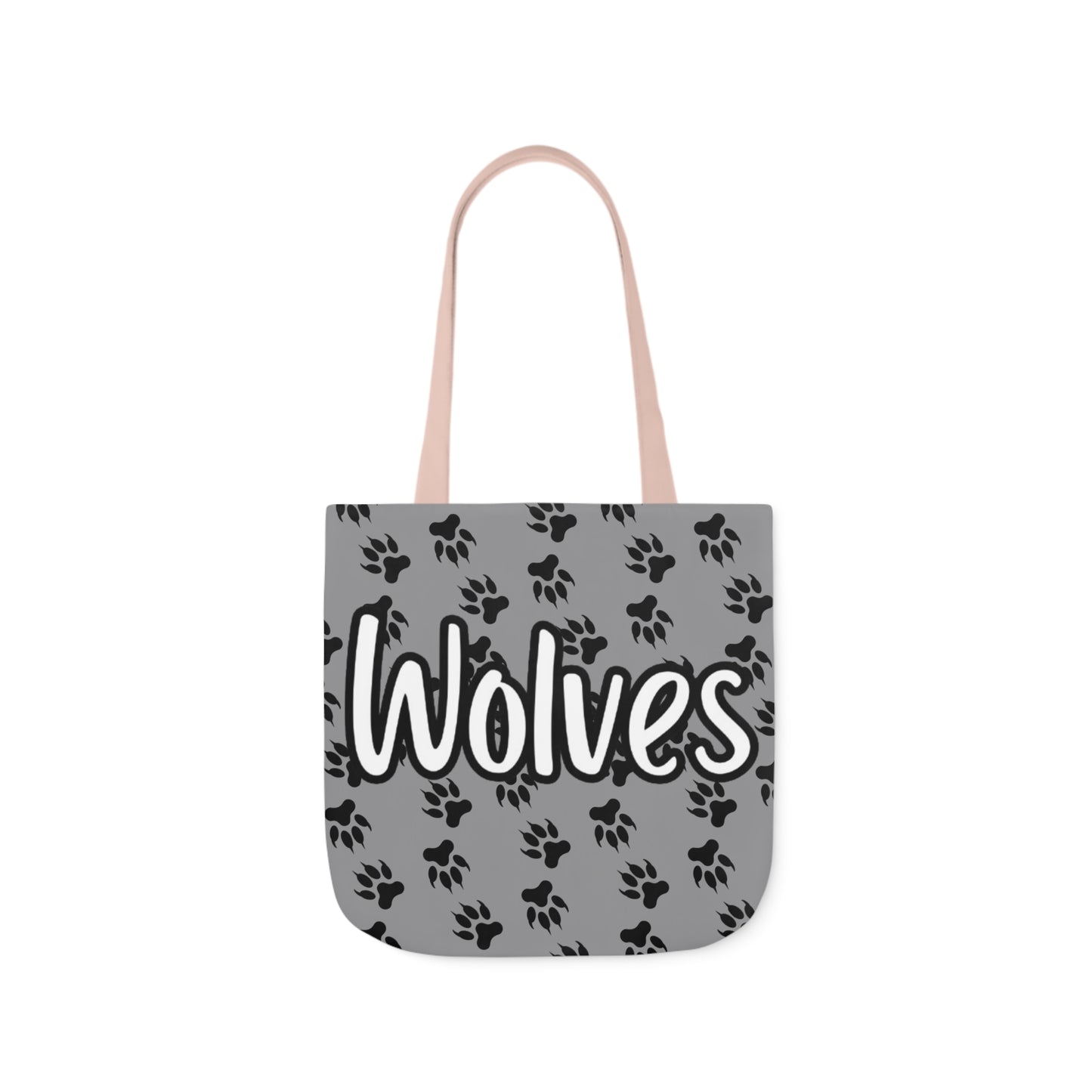 Sports Team Gray Canvas Tote Bag, 5-Color Straps - Wolves