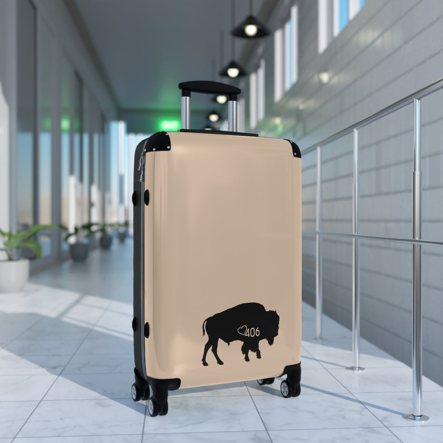 ITS406 Design Beige Bison Suitcase