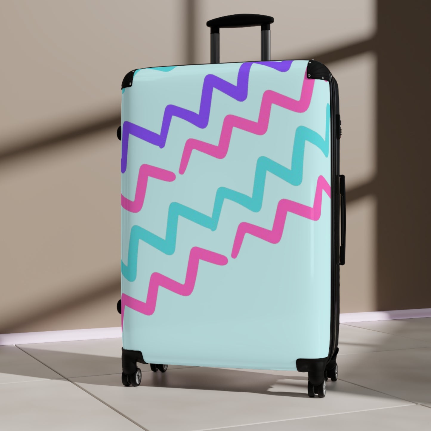 Luggage - 90's Inspired Mix & Match Suitcase - Mint Gettin' Ziggy