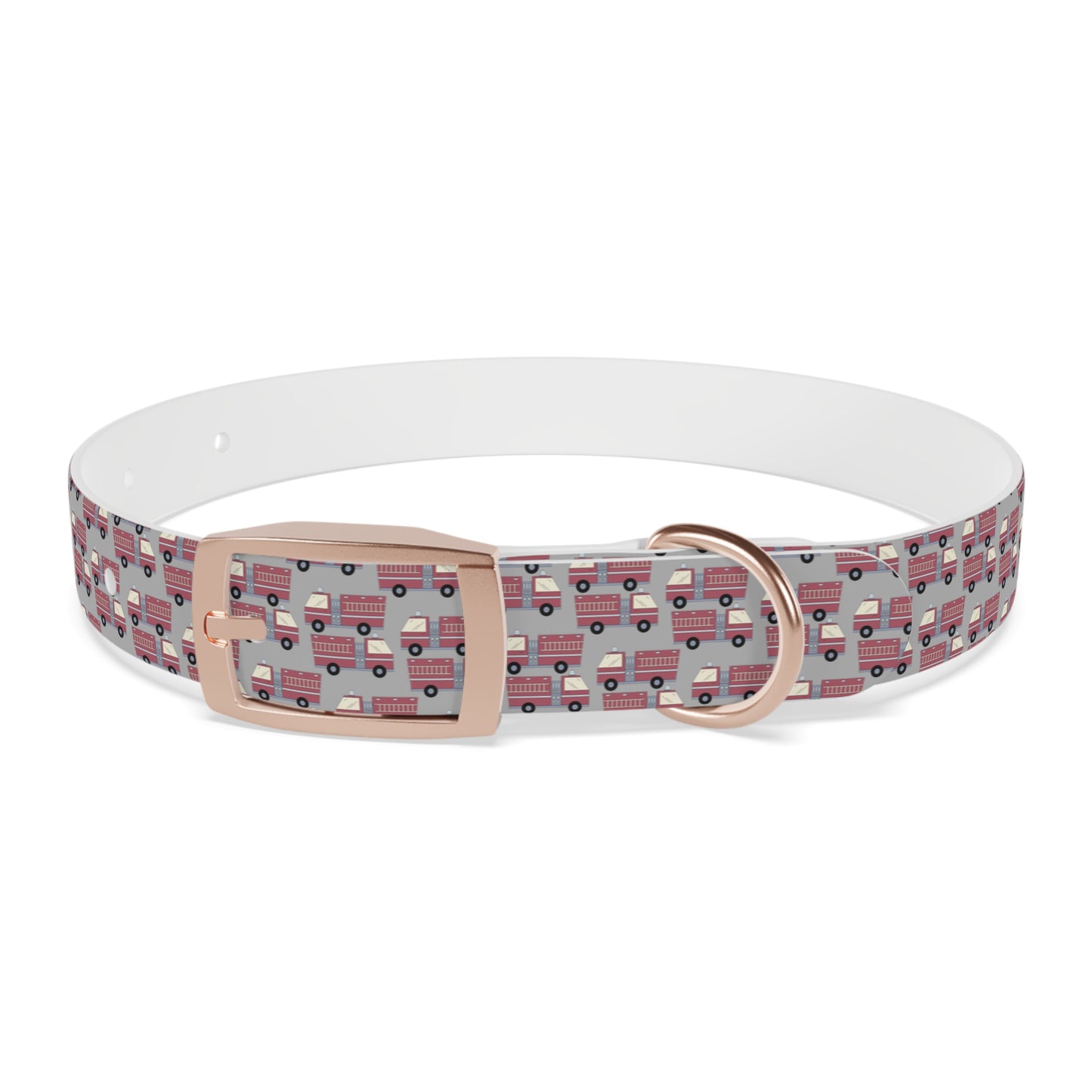 Dog Collar - Fire Trucks - Gry