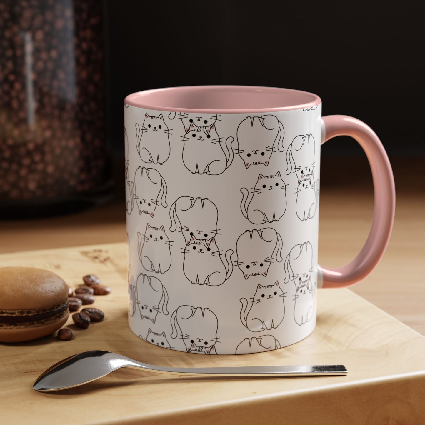 Mug - Cute Cat Print Coffee Mug (11, 15oz)