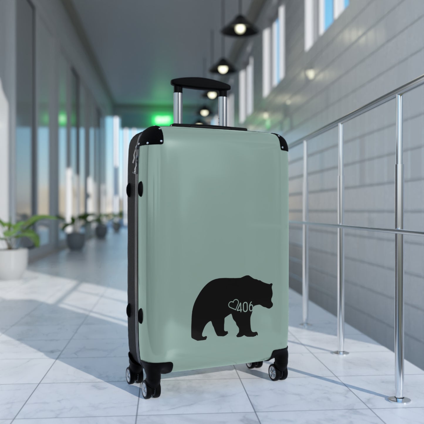 ITS406 Design Bear Mountain Green Suitcase