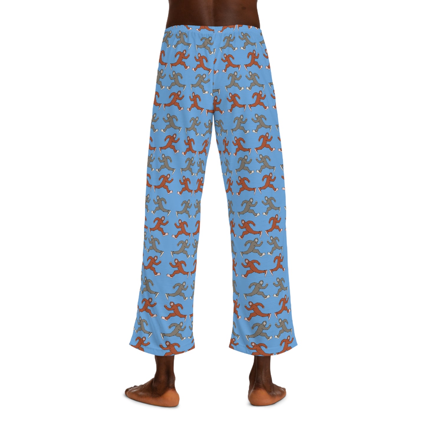 Men's Pajama Pants (AOP) - Bigfoot Big Step Blue