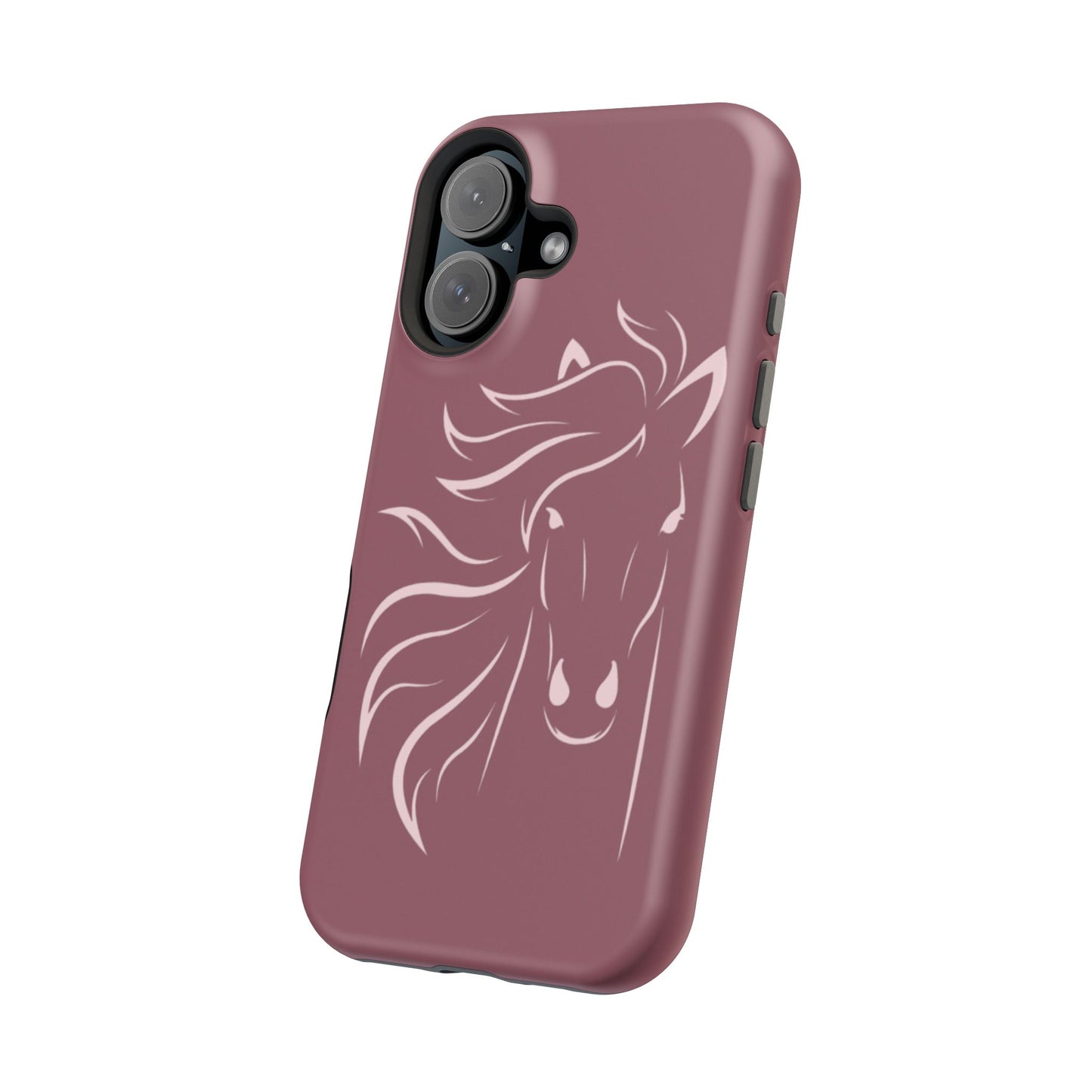 Phone - Magnetic Tough Cases - Pink Horse Outline